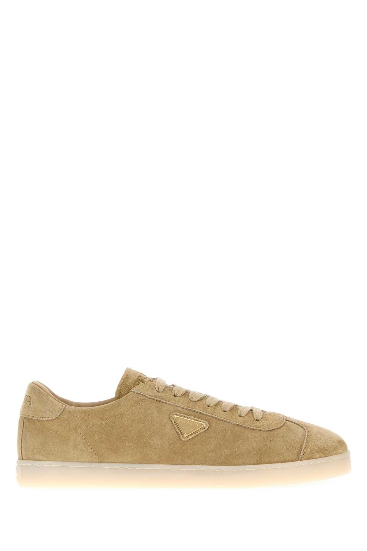 Beige Suede Sneakers