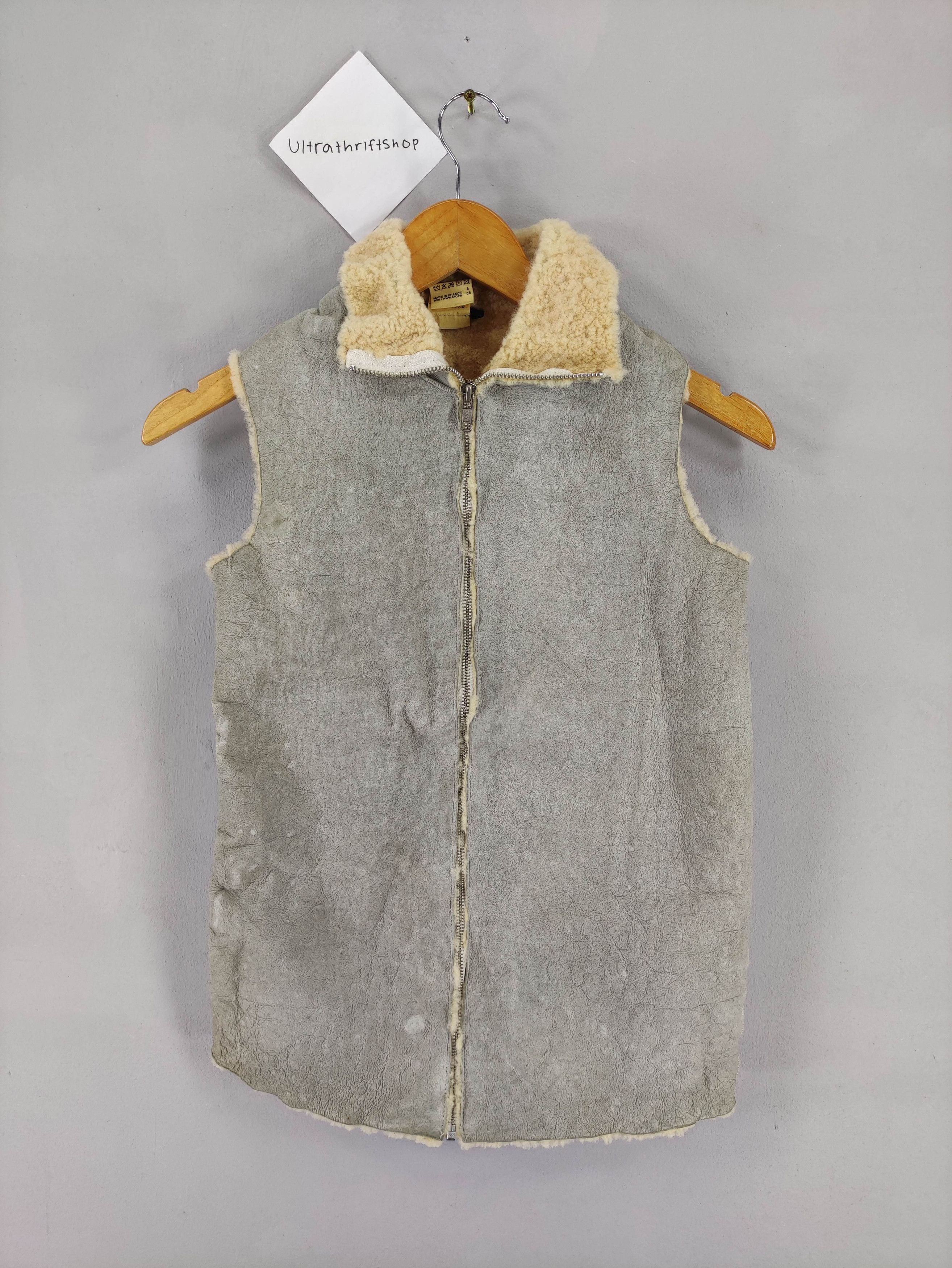 A.P.C. Vintage A.P.C Sheepskin Vest Zipper Size S / US 4 / IT 40 - 1 Thumbnail