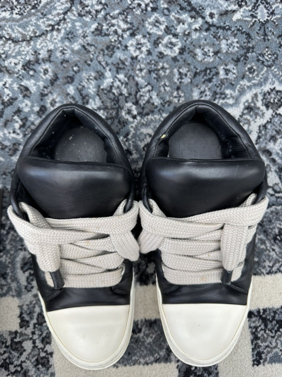 Rick Owens Rick Owens Hollywood Jumbo Laced Low 'Black Milk' Size US 11 / EU 44 - 4 Thumbnail