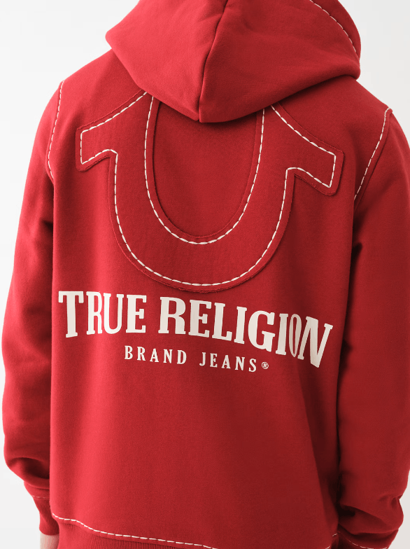 True Religion HORSESHOE APPLIQUE SUPER T FLEECE HOODIE Size US M / EU 48-50 / 2 - 2 Thumbnail