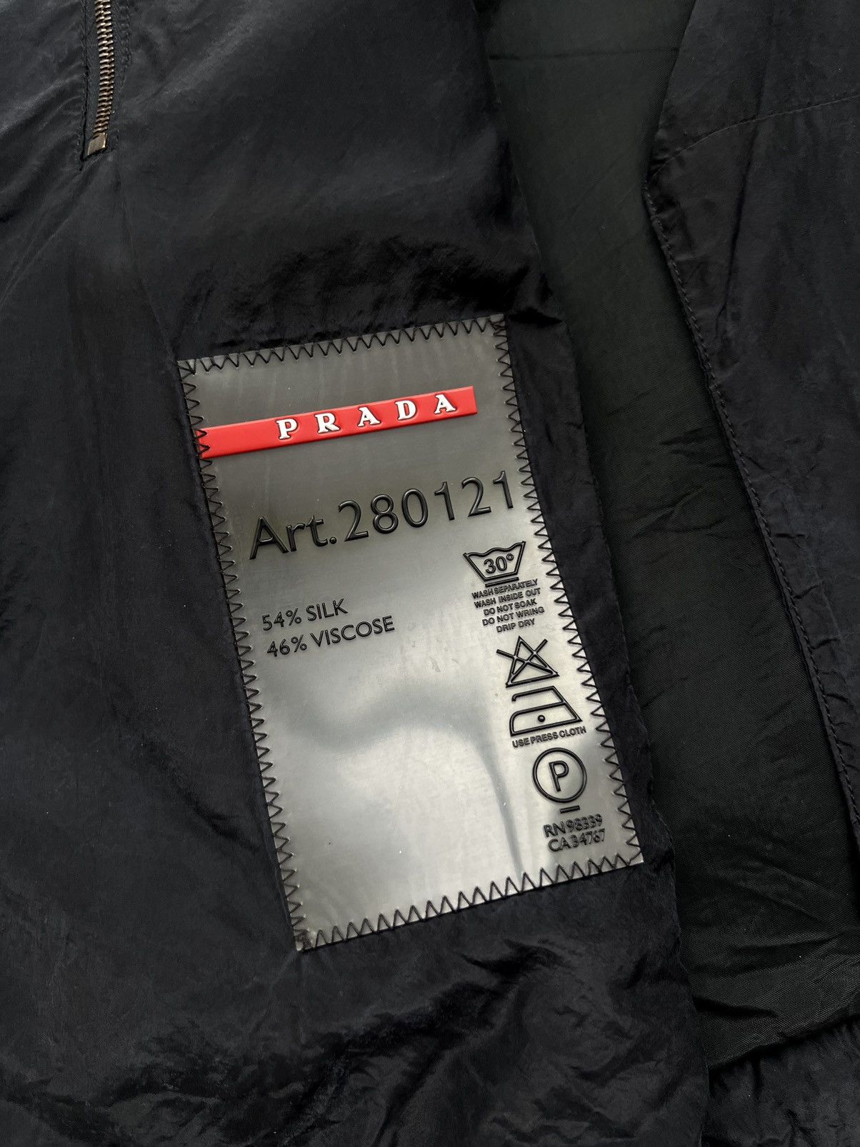 Prada S/S2008 Prada Sport Line Silk Blend Cropped Biker Jacket Size S / US 4 / IT 40 - 15 Thumbnail