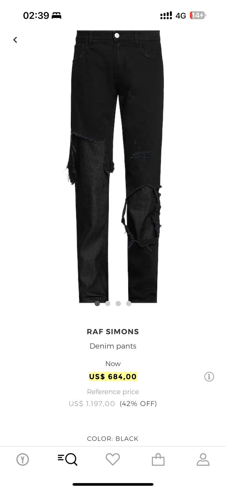 Raf Simons RAF SIMONS SS23 Double layer Damaged Jeans Size US 31 - 8 Thumbnail