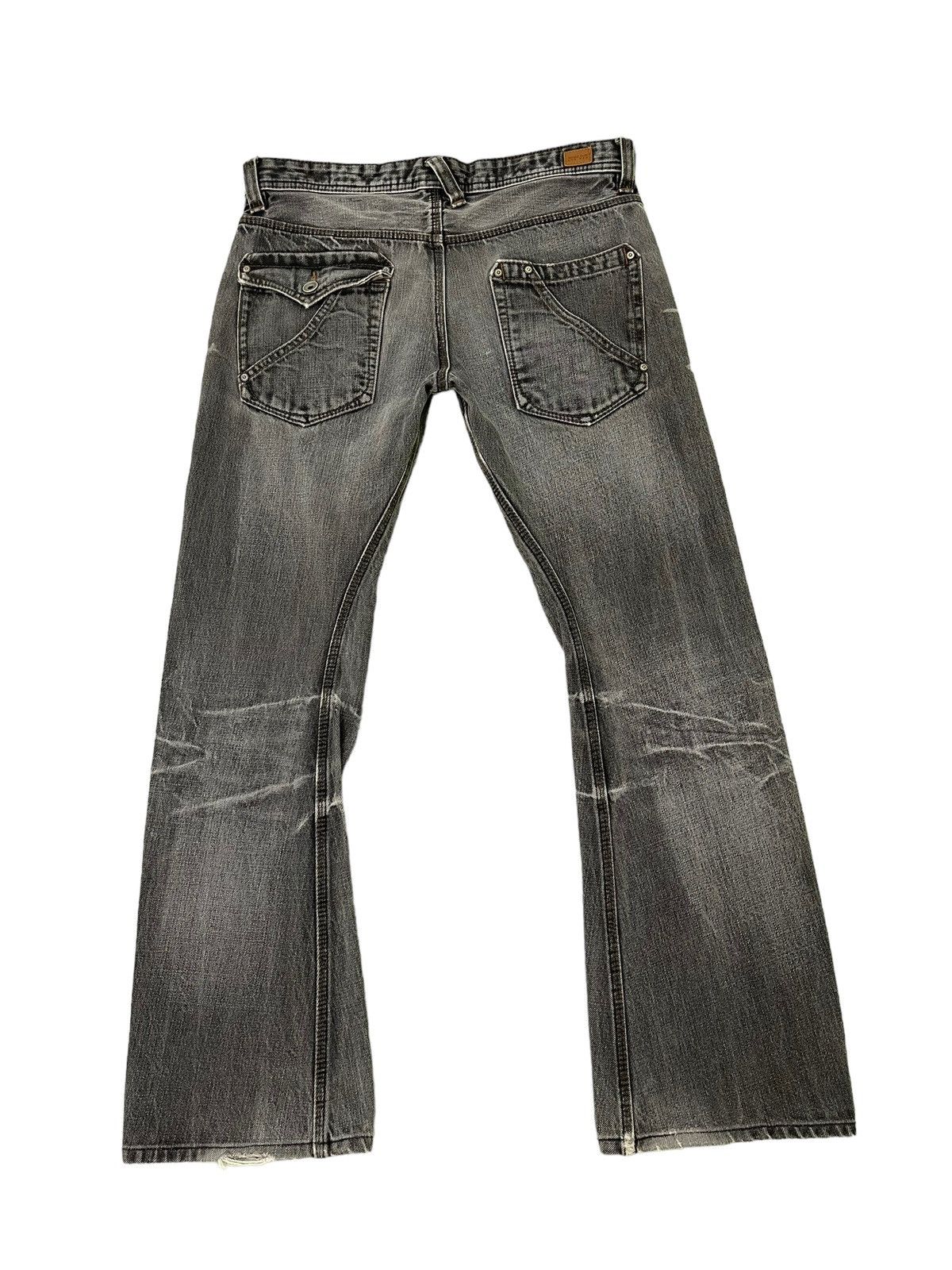 Japanese Brand Flare Jeans Nicole Club Distress Low Rise Boot Cut 6🟦8 Size US 32 / EU 48 - 11 Thumbnail