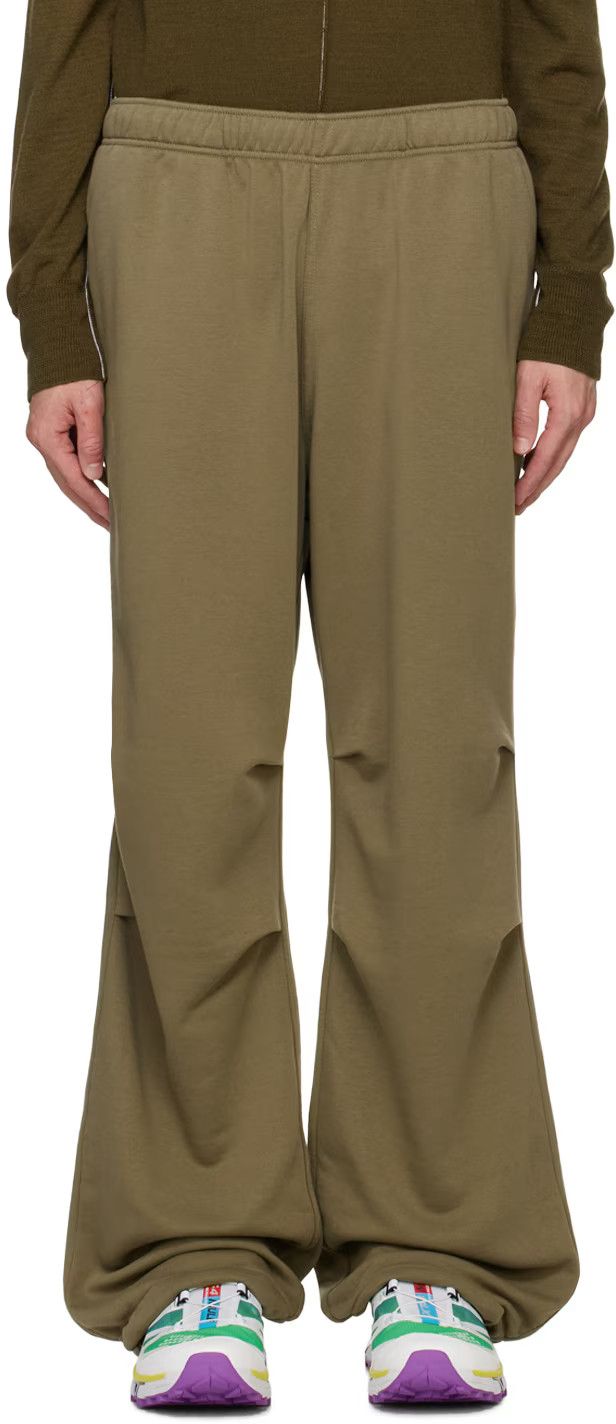 MM6 × Maison Margiela MM6 Maison Margiela Green Tucked Sweatpants Size US 36 / EU 52 - 1 Thumbnail