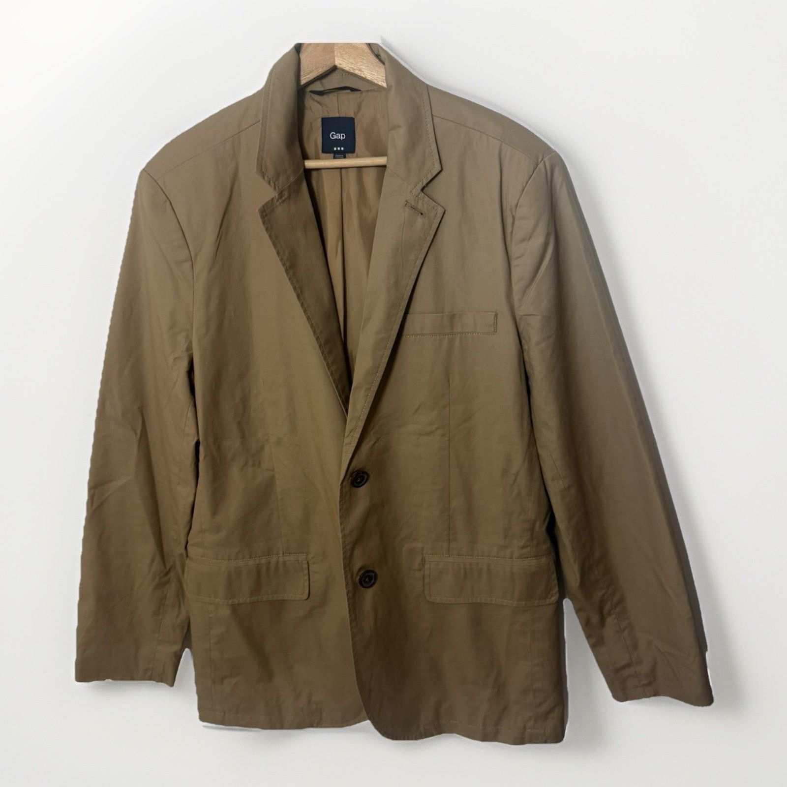 Gap Gap Khaki Blazer Sport Coat Jacket Caramel Cotton Career Size US M / EU 48-50 / 2 - 1 Thumbnail