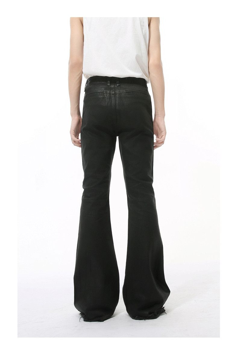 Japanese Brand × Jean Japanese style patchwork tassel black washed flared jeans Size US 32 / EU 48 - 5 Thumbnail