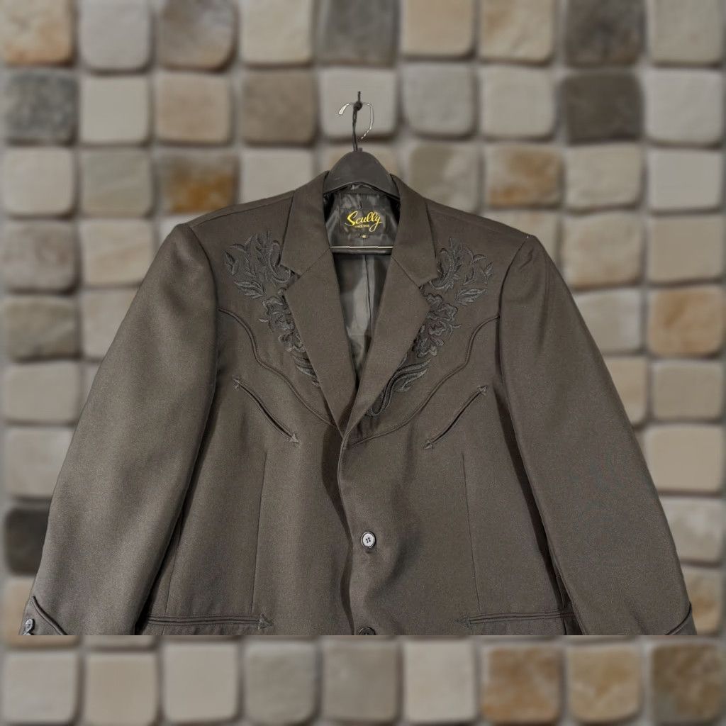 Scully **Western Cowboy Blazer Jacket Mens 46S Black Notch Lapel** User: Western Cowboy Blazer Jacket Mens 46S Black Notch Lapel Size 46R - 1 Thumbnail