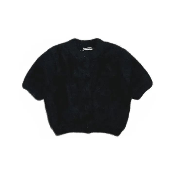 Alexander Wang Alexander Wang Black Textured Short Sleeve Knit Top - Size XS / US 0-2 / IT 36-38 - 2 Thumbnail