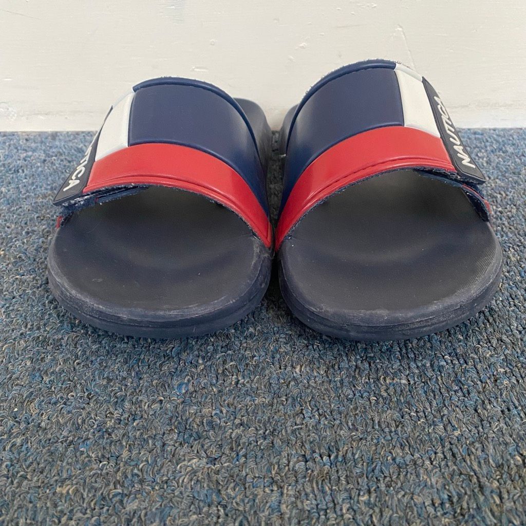 Nautica Nautica men 10 slip on slides w/adjustable top strap navy bl Size US 10 / EU 43 - 3 Thumbnail