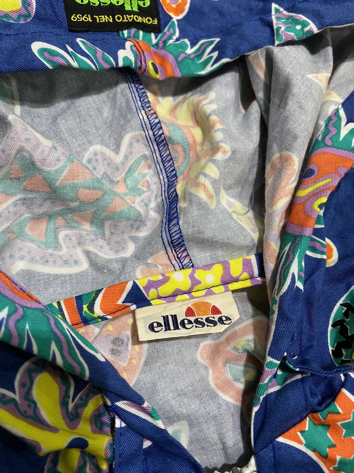Ellesse 80s ELLESSE sun star Fullprint Zipped lights Hoodie Size US M / EU 48-50 / 2 - 9 Thumbnail