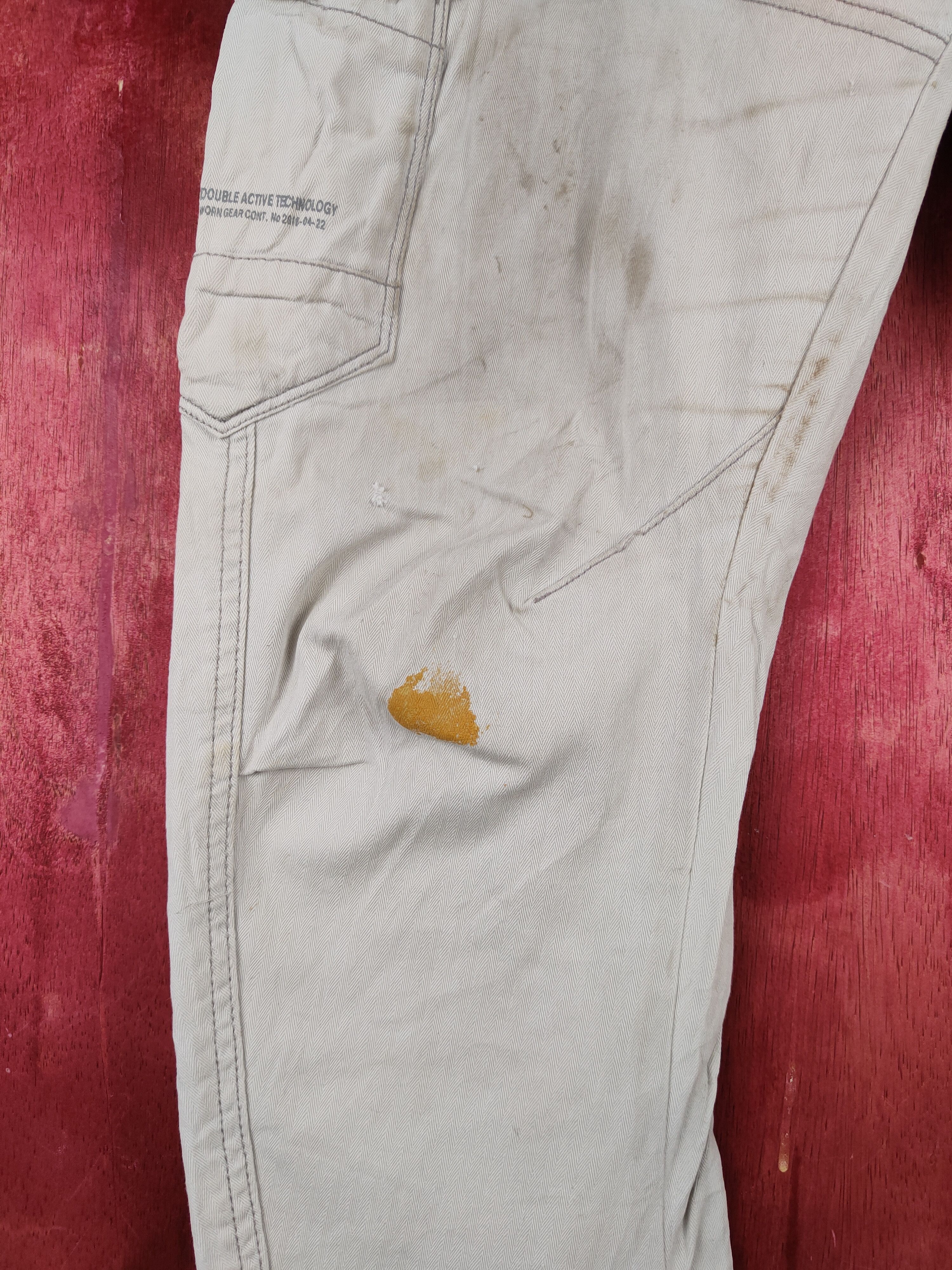 Japanese Brand I'z Frontier White Multipocket Tactical Cargo Pants #S1292 Size US 33 - 5 Thumbnail