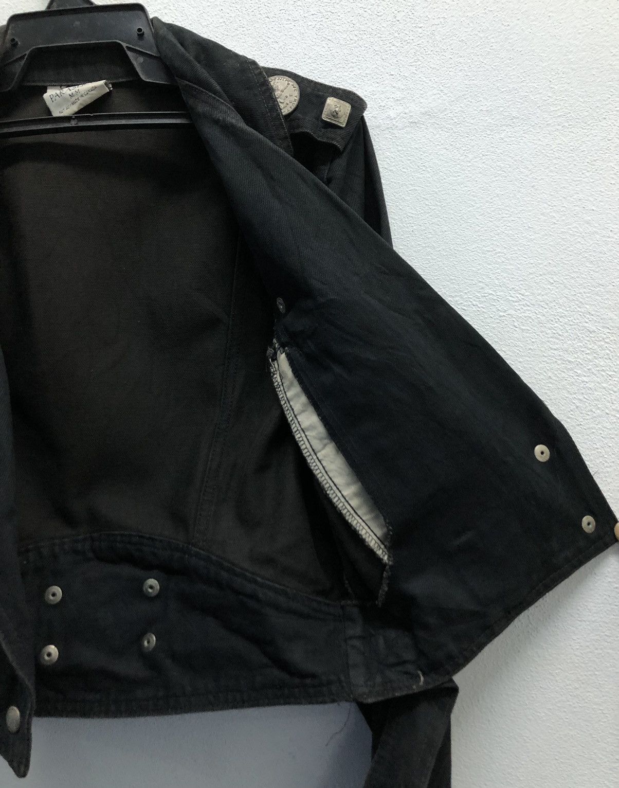 Other Vintage Parasuco Black Denim Moto Jacket - Made in Canada M Size M / US 6-8 / IT 42-44 - 17 Thumbnail