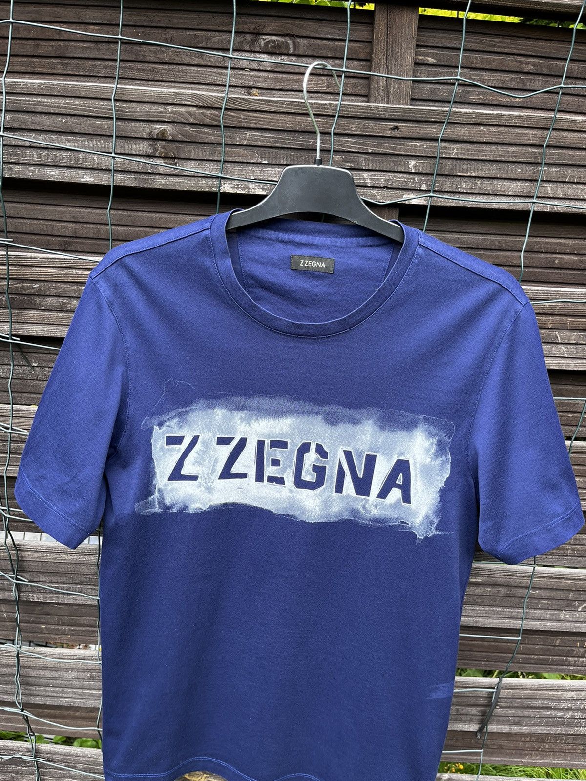 Ermenegildo Zegna 🔵 Z ZEGNA BIG LOGO LUXURY HYPE T SHIRT Y2K TEE Size US S / EU 44-46 / 1 - 4 Thumbnail