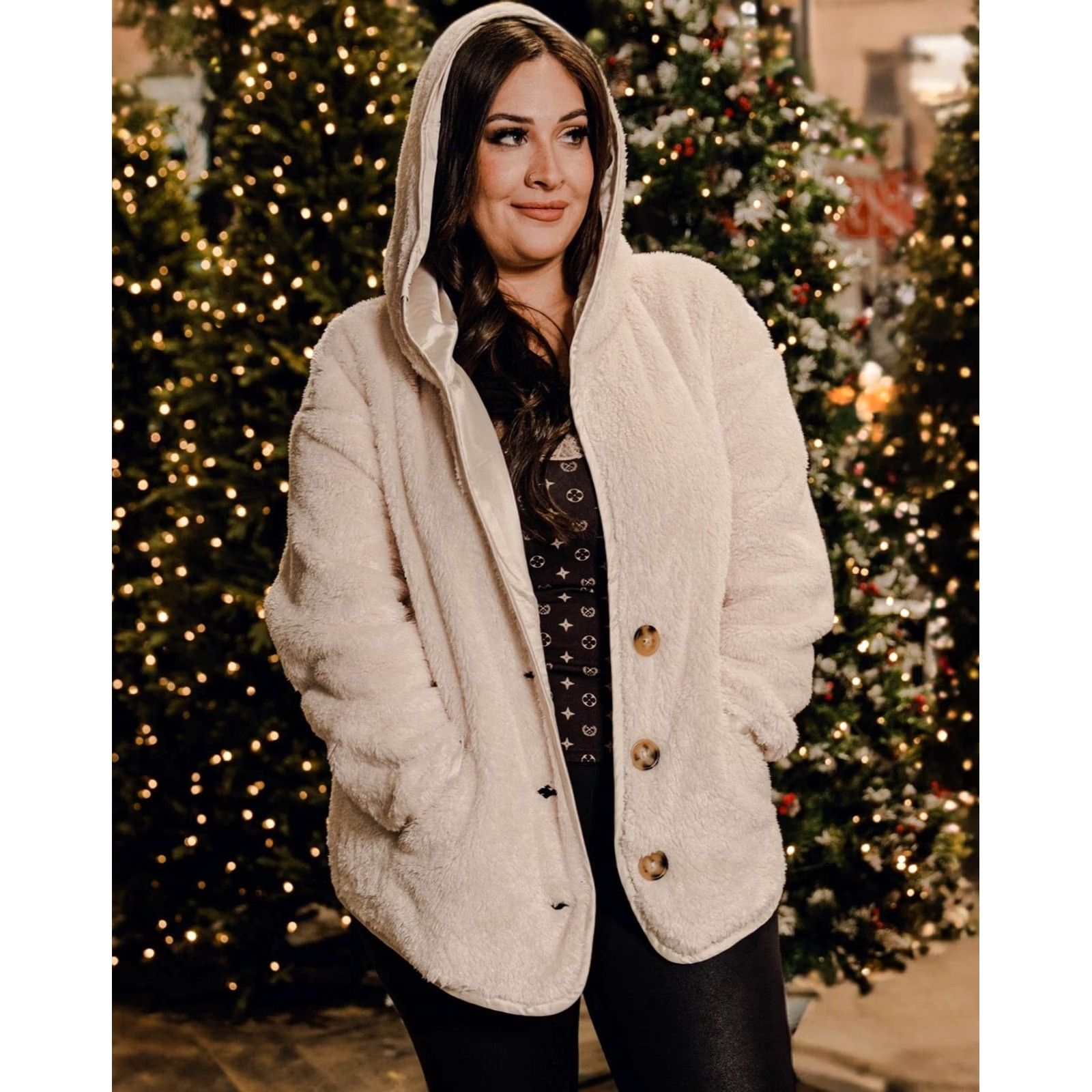 Vintage Dixxon Flannel Co. Women's SHERPA CARDIGAN Latte L Jacket Cardigan Womens Regular Long Sleeve Button LADY 90s Size L / US 10 / IT 46 - 4 Thumbnail