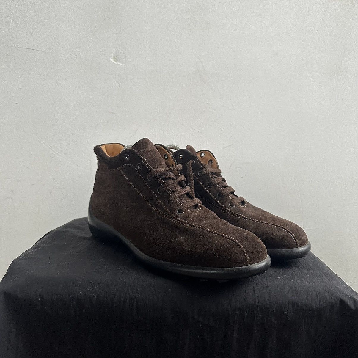Tod's Brown Suede chunky sole Chukka Lace Up Shoes Size US 8 / EU 41 - 3 Thumbnail