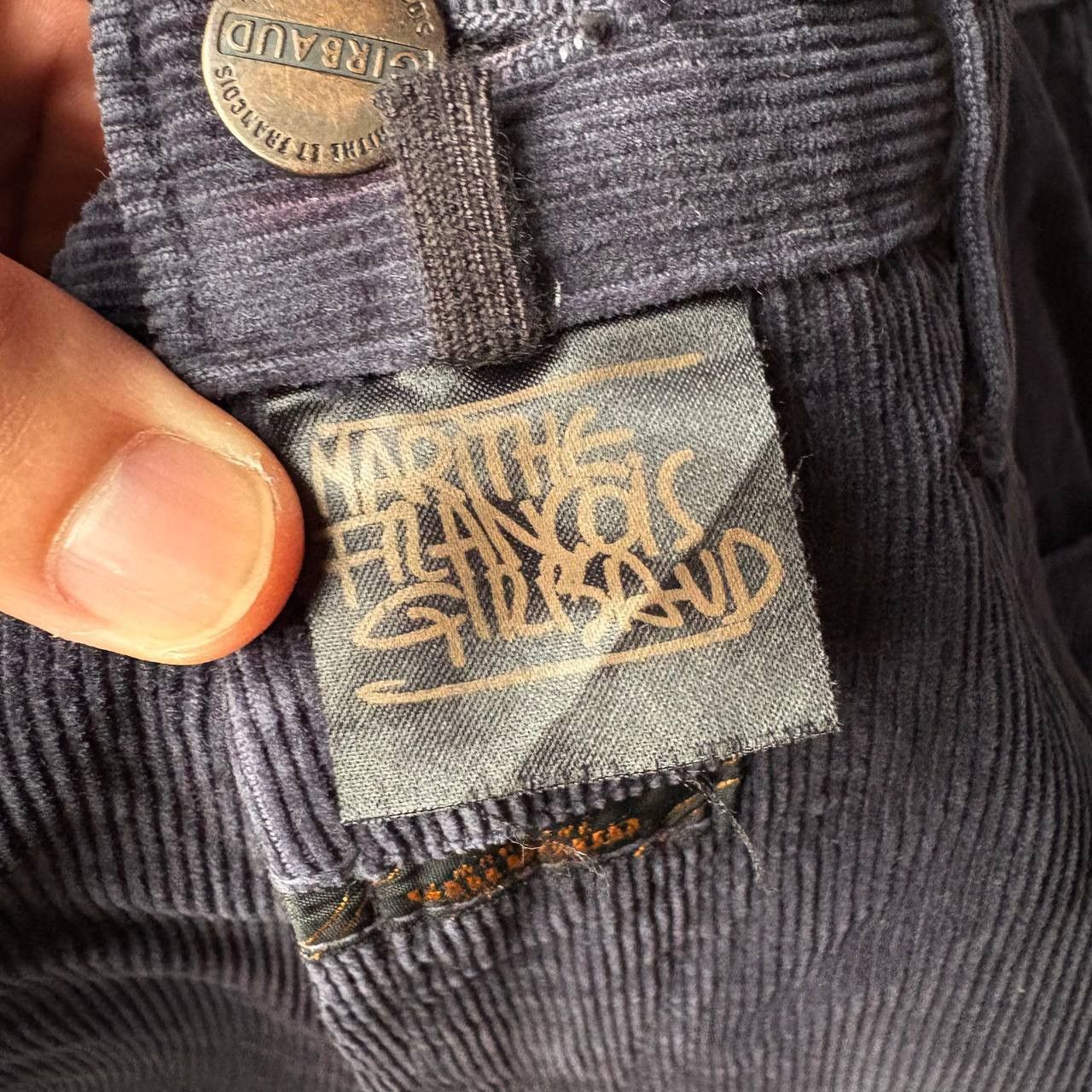 Marithe + Francois Girbaud Vintage Marithe Francois Girbaud MFG Navy Corduroy Pants Size US 33 - 11 Thumbnail
