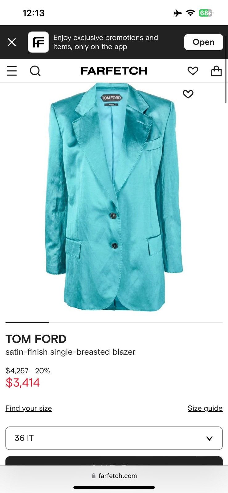 Tom Ford Brand new Tom Ford satin blazer Size XS / US 0-2 / IT 36-38 - 1 Thumbnail
