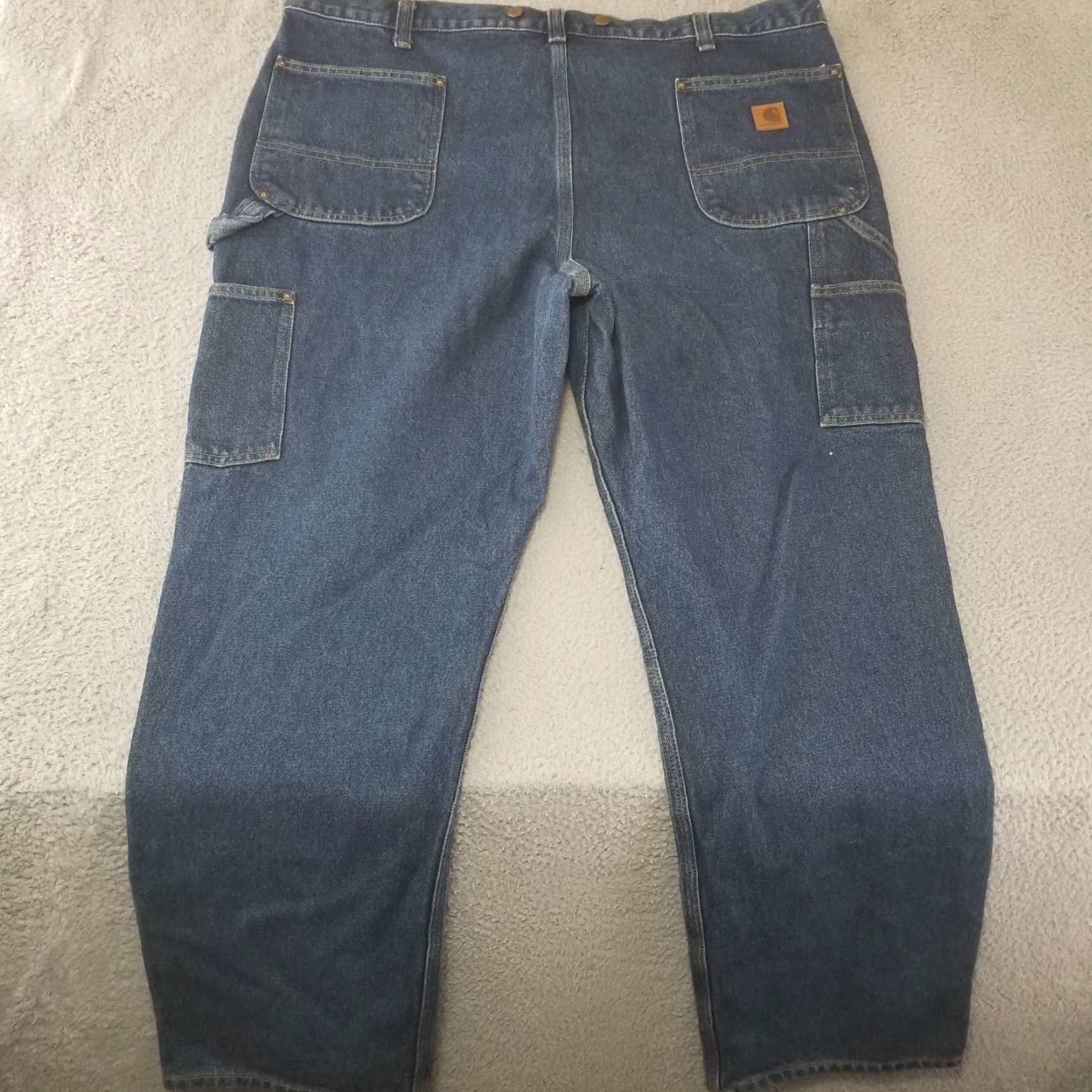 Carhartt VINTAGE Carhartt Men's Logger Jeans 101609-415 42x32 Relaxed Fit Denim Blue 5-Pocket Jeans Mens Size US 42 / EU 58 - 7 Thumbnail
