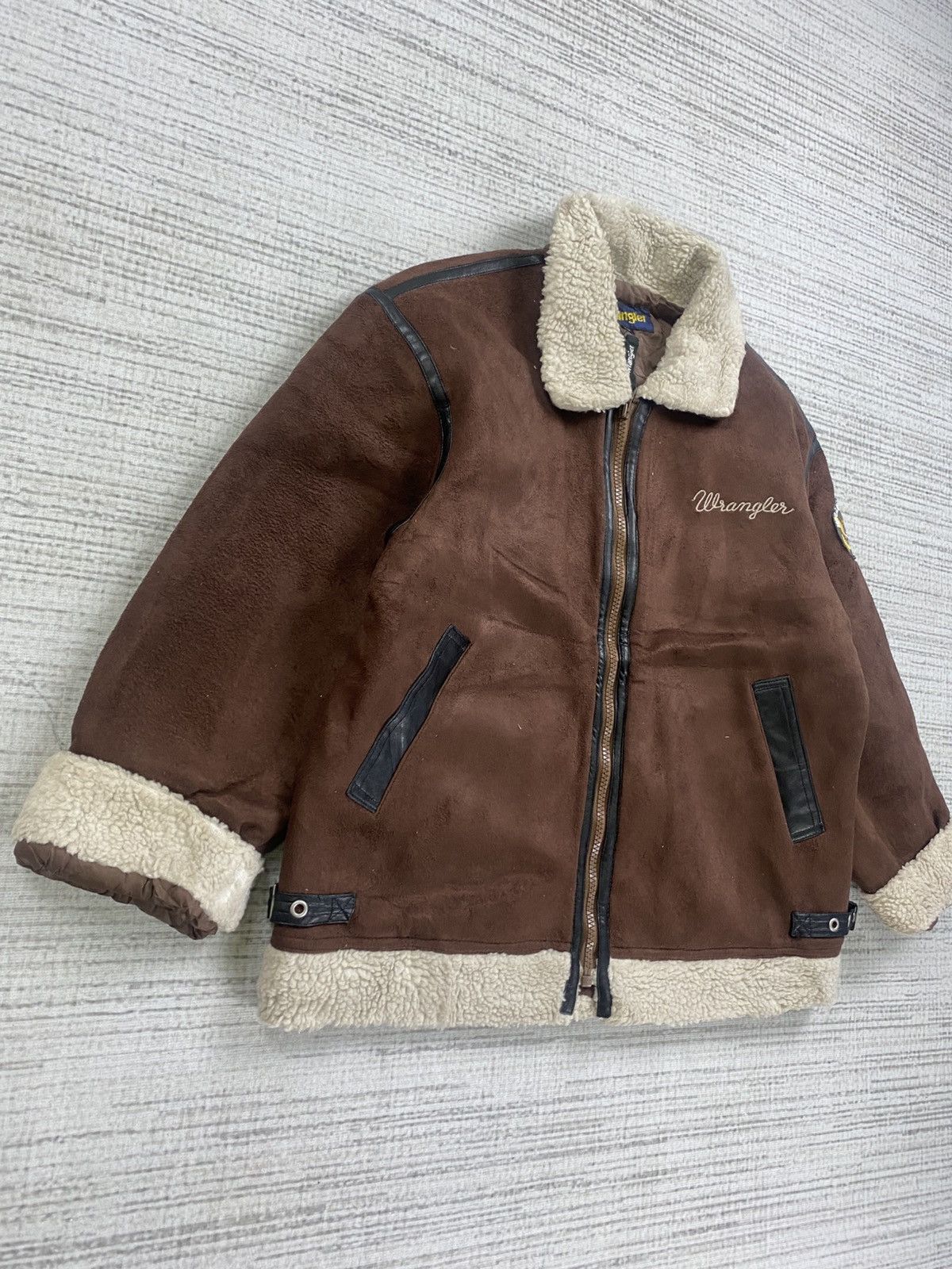 Wrangler Vintage Wrangler B3 Suede Shearling Lined Sherpa Jacket Size US XS / EU 42 / 0 - 3 Thumbnail