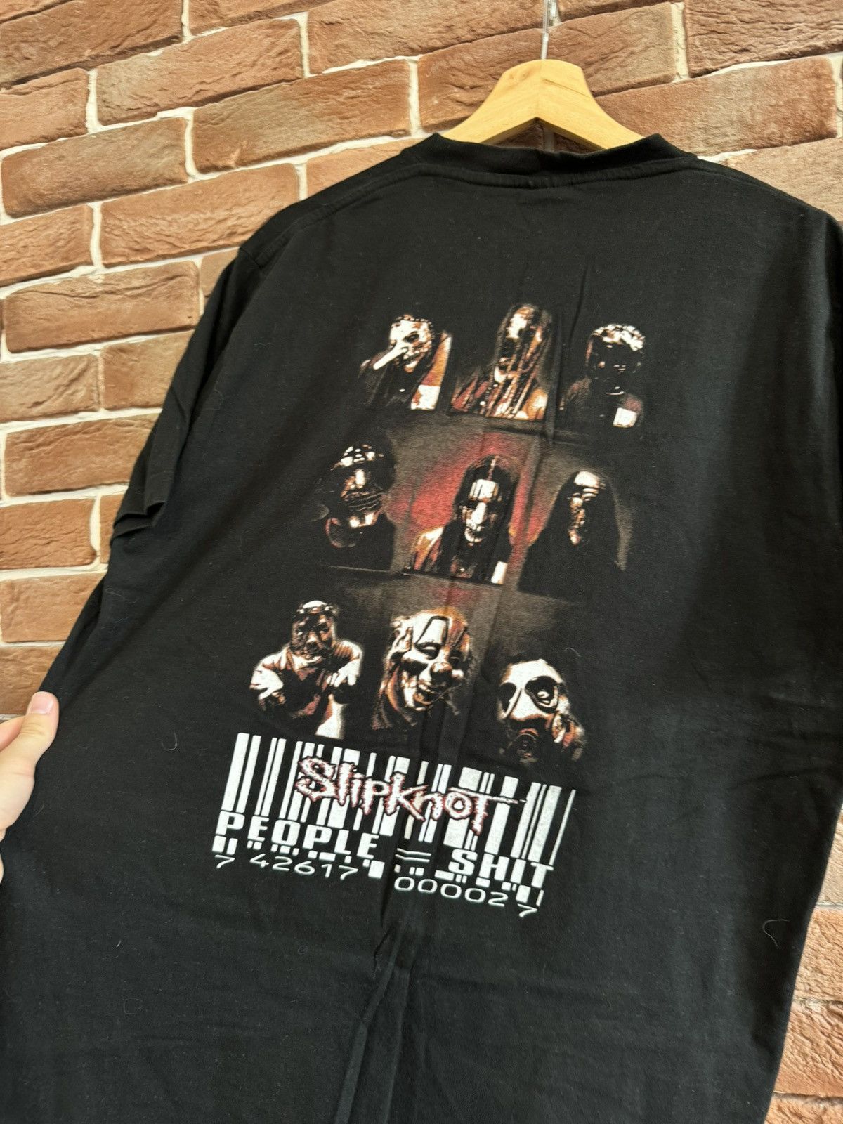 Band Tees Vintage Slipknot IOWA Metal Tee People Equal Tour Big Print Size US L / EU 52-54 / 3 - 4 Thumbnail