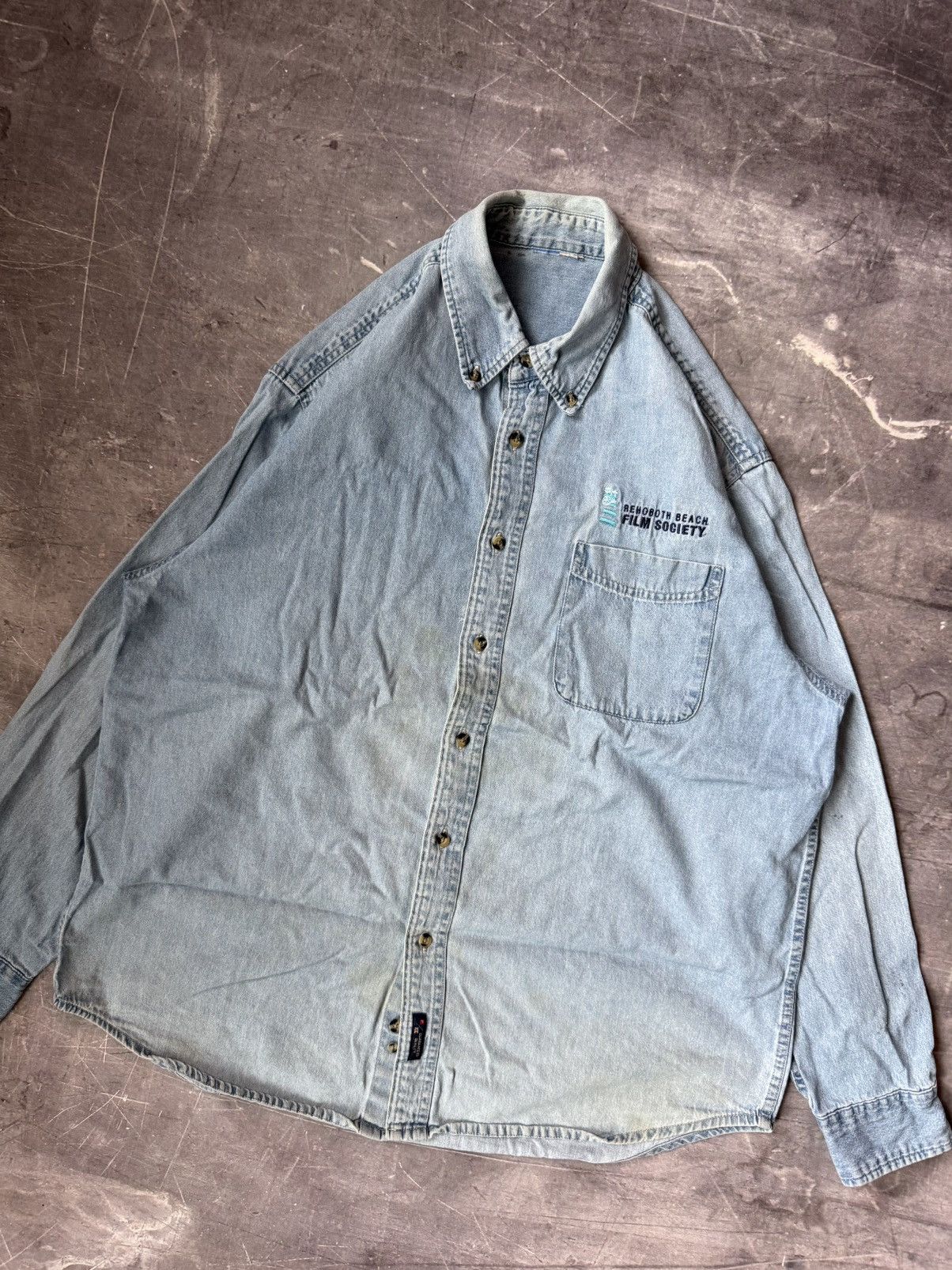 Vintage Vintage ‘Rehoboth Beach Film Society’ Buttondown Shirt (L) Size US L / EU 52-54 / 3 - 2 Thumbnail