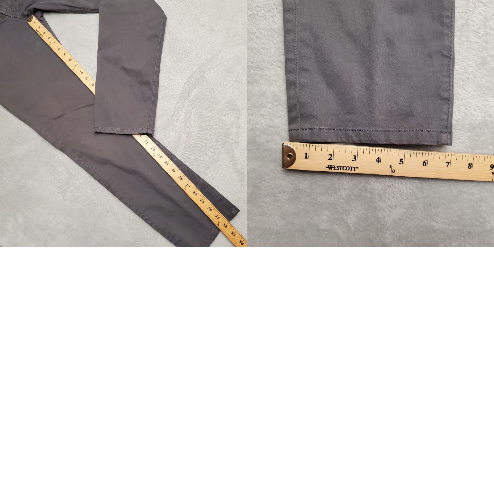 Vintage Adriano Goldschmied Pants Mens 33x34 Gray Tellis Modern Slim Fit Casual Chino Shirt Size US 33 - 9 Thumbnail