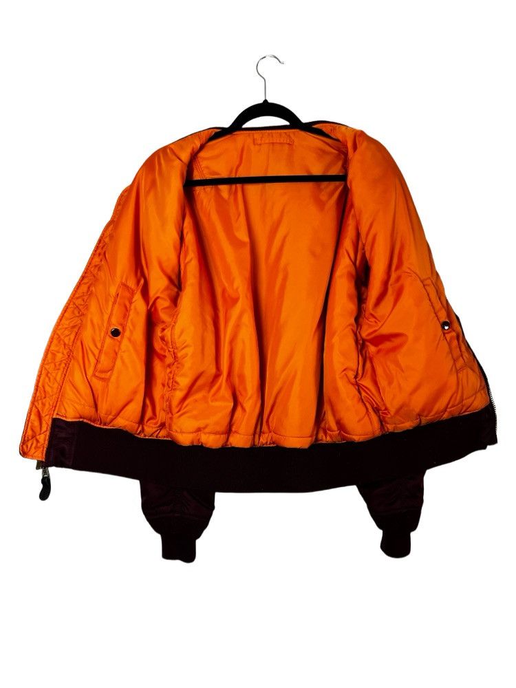 Alpha Industries Vintage 1990's Alpha Indusries Maroon Bomber Jacket USA Size US L / EU 52-54 / 3 - 2 Thumbnail
