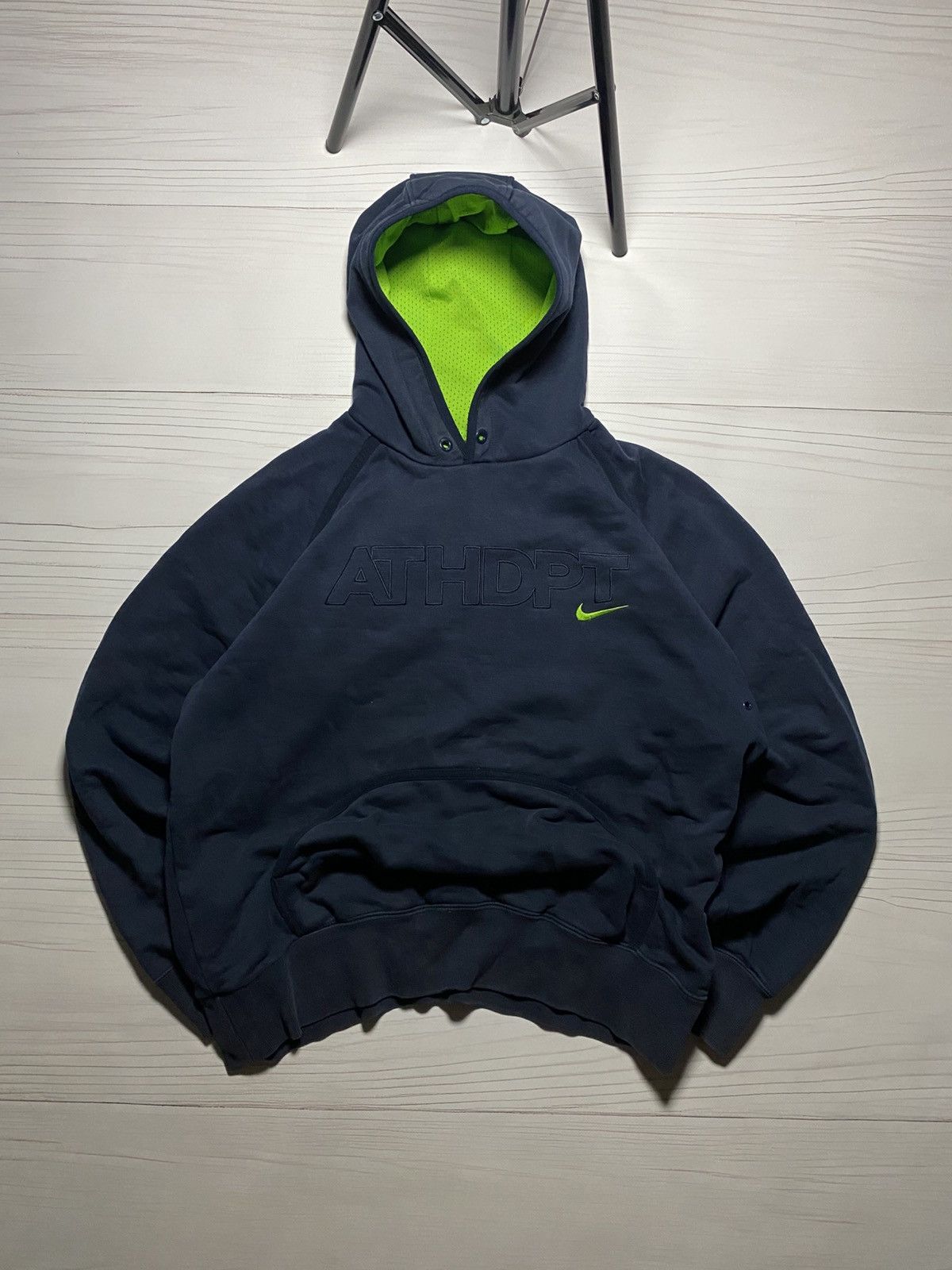 Nike × Vintage Vintage Nike Big Logo Athletic faded box fit y2k hoodie Size US L / EU 52-54 / 3 - 1 Thumbnail