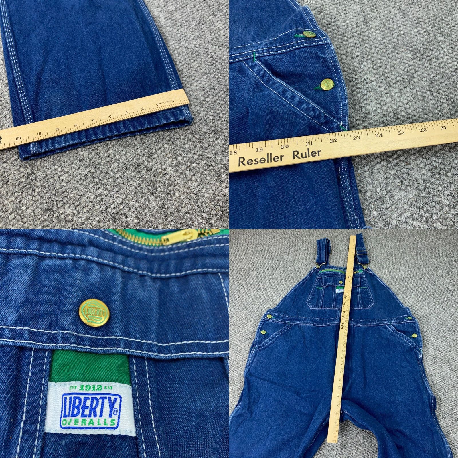 Vintage VINTAGE Liberty Denim Overalls Jeans 42x30 Men Blue 5-Pocket USA 90s Mens Regular Cotton denim workwear Size US 42 / EU 58 - 8 Thumbnail