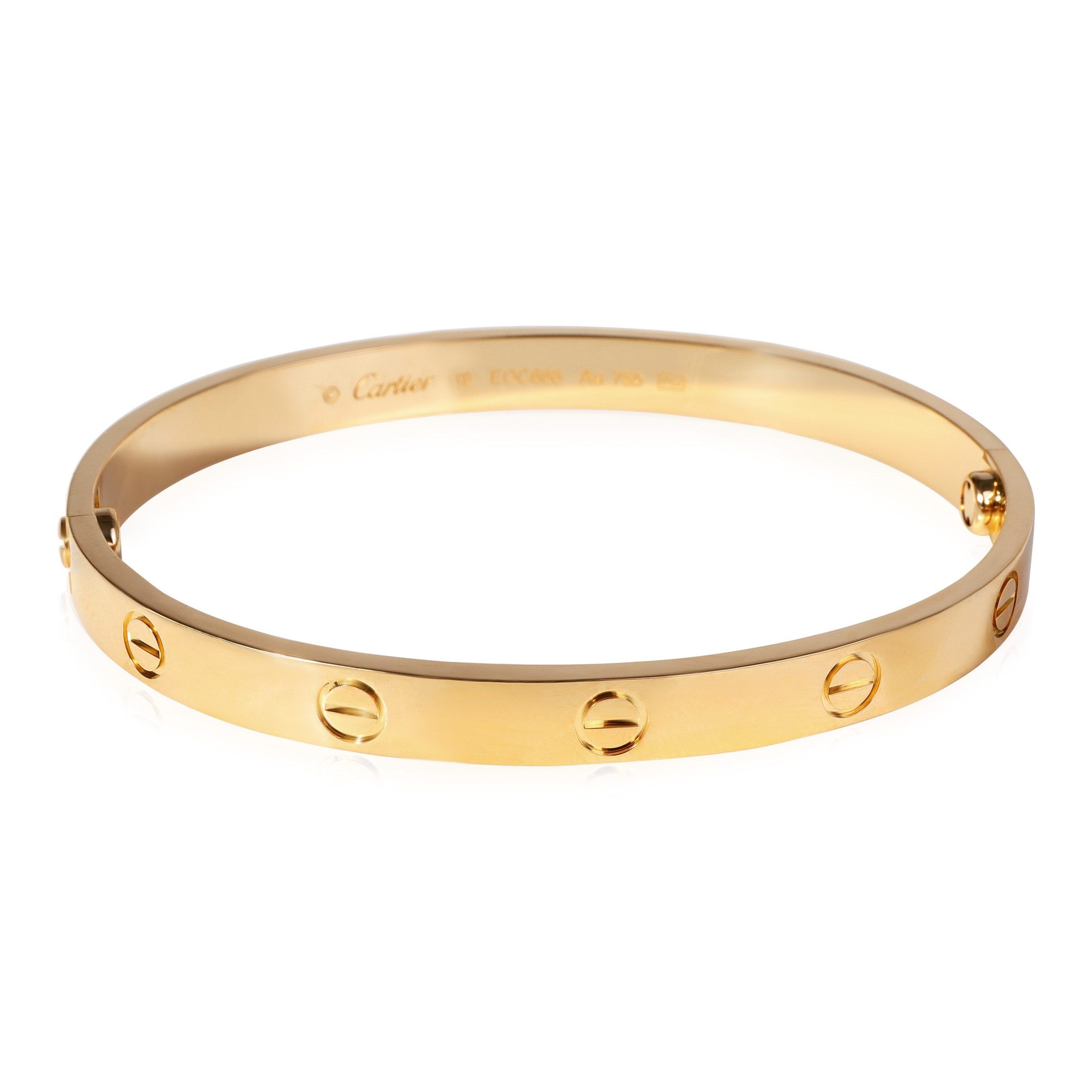 image of Cartier Love Bracelet In 18K Yellow Gold, Women's