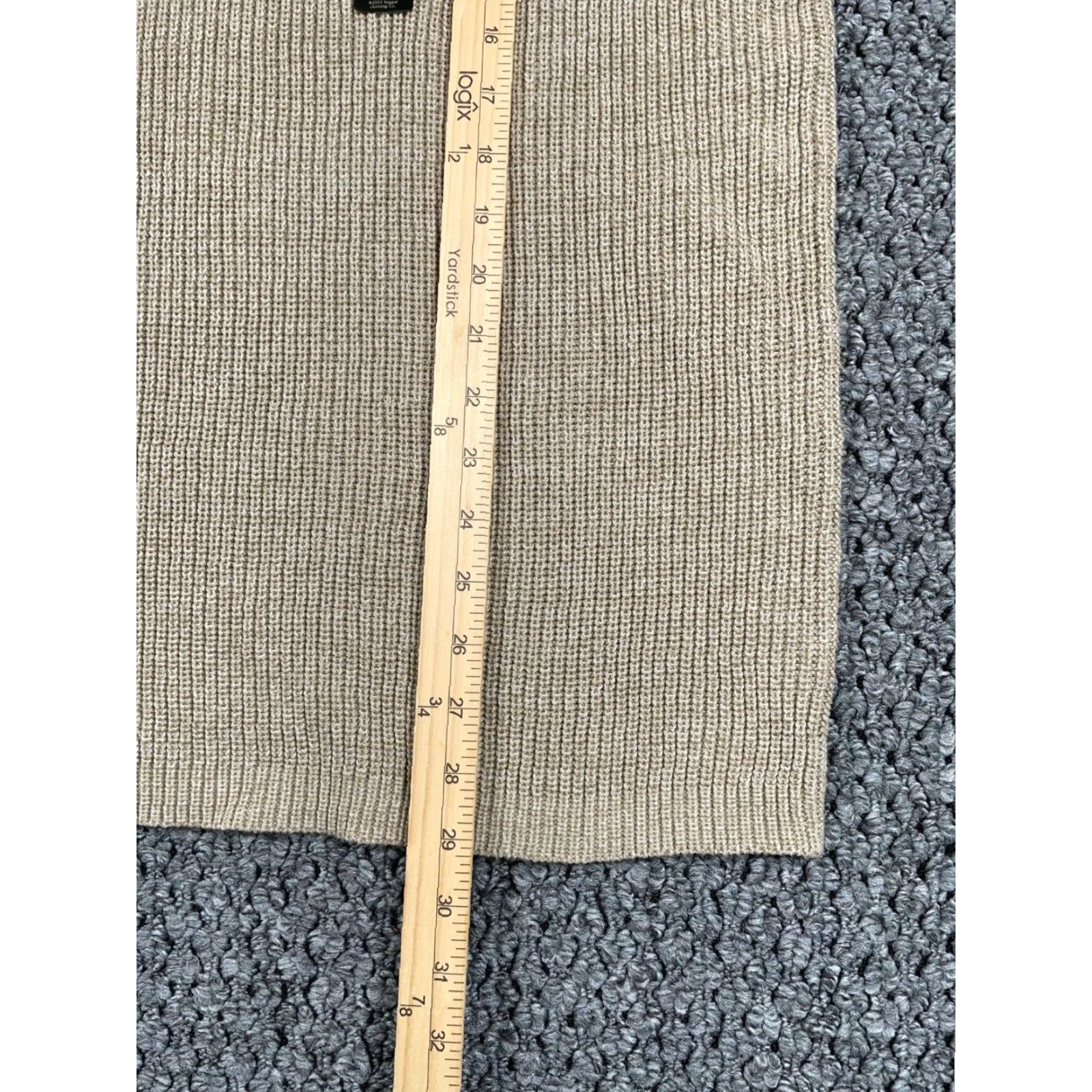 Haggar Haggar Sweater Men 2XL Beige Cotton Knit Chunky Henley Crew Neck Machine Washable 90s Preppy Retro Classic Mens Size US XXL / EU 58 / 5 - 7 Thumbnail