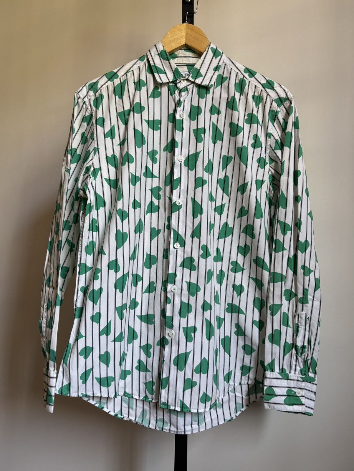 JW Anderson J.W. Anderson Green Heart Shirt Size US M / EU 48-50 / 2 - 2 Thumbnail