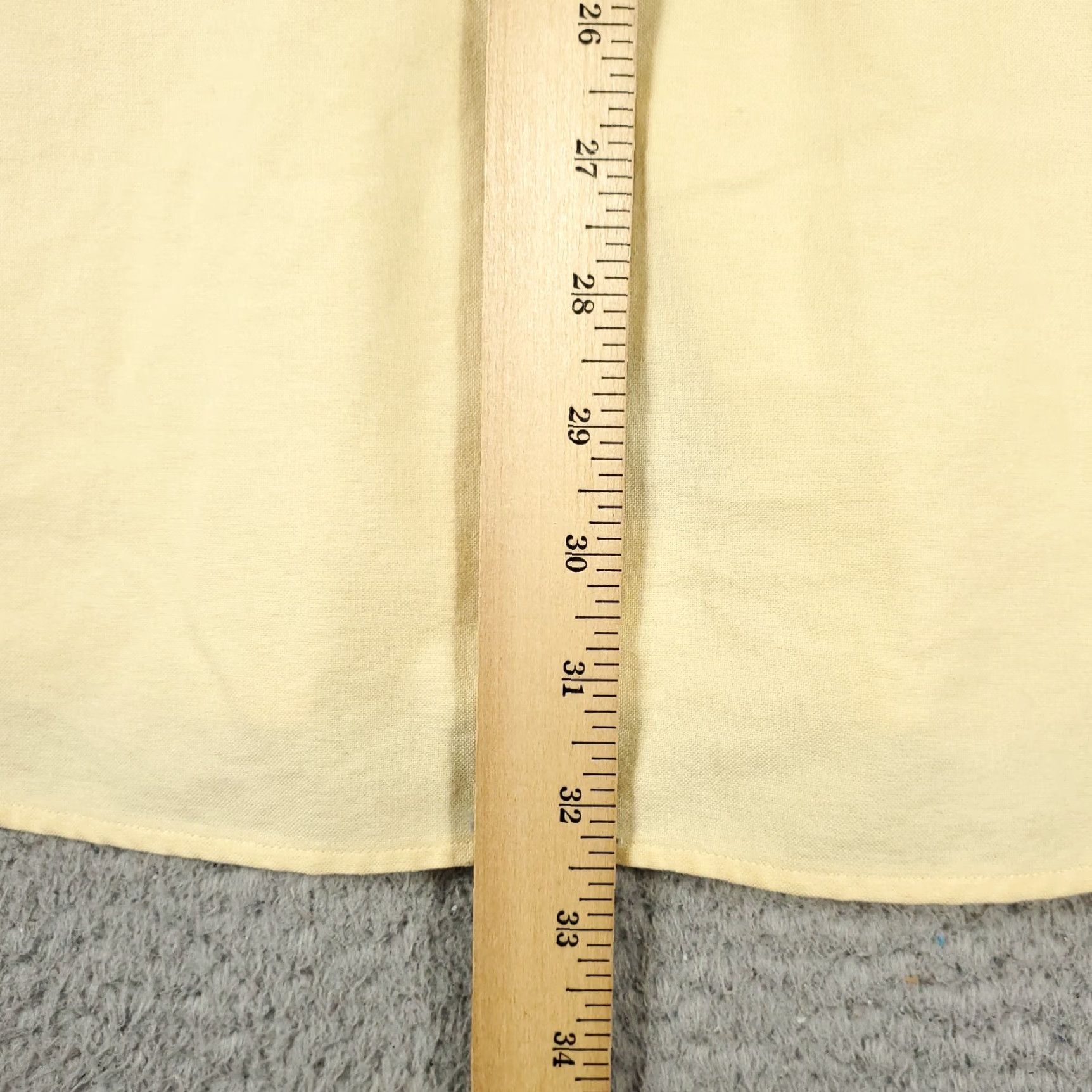 Tommy Hilfiger Tommy Hilfiger Dress Shirt Mens 16 Yellow Long Sleeve Button Up 100% Cotton Solid Preppy American Mens Size 42R - 4 Thumbnail