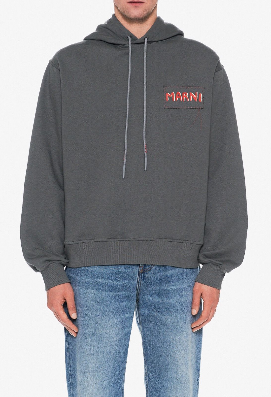 Marni Last Marni Logo Cotton Gray Hoodie Size US L / EU 52-54 / 3 - 1 Thumbnail
