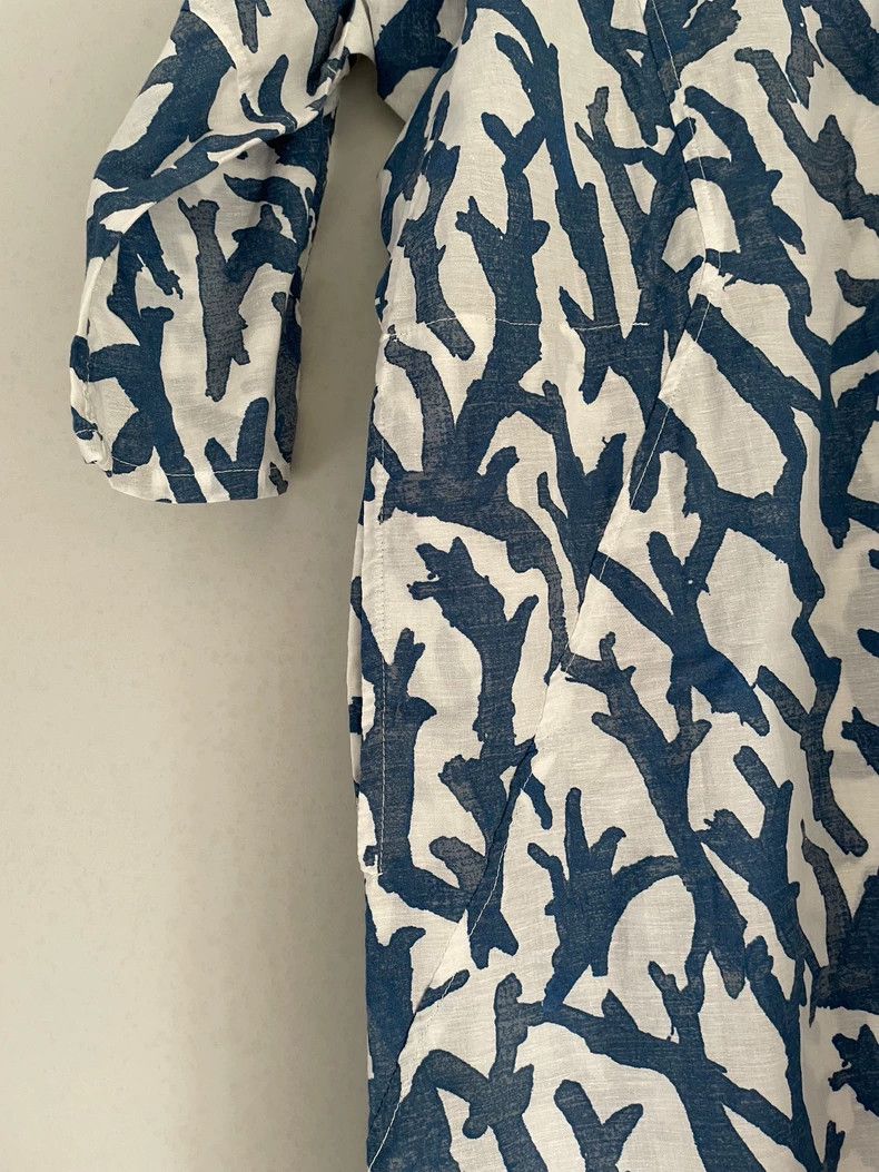 Issey Miyake Issey Miyake size:2 Blue flower and tree world dress Size M / US 6-8 / IT 42-44 - 4 Thumbnail
