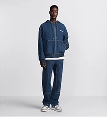 Dior o1w1db10725 Christian Dior Tag Hooded Jacket in Blue Size US S / EU 44-46 / 1 - 5 Thumbnail