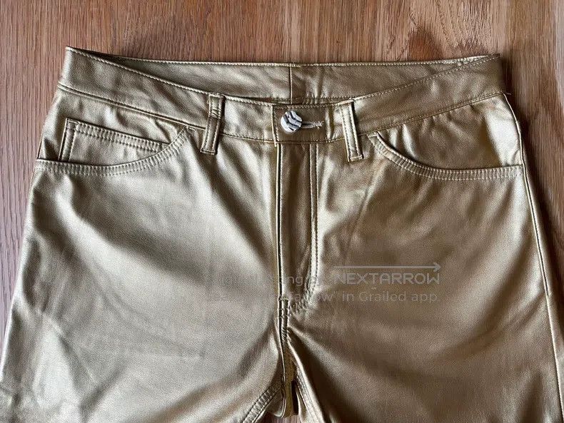 Comme des Garcons Comme Des Garcons size M Golden synthetic leather trousers Size US 27 - 3 Thumbnail
