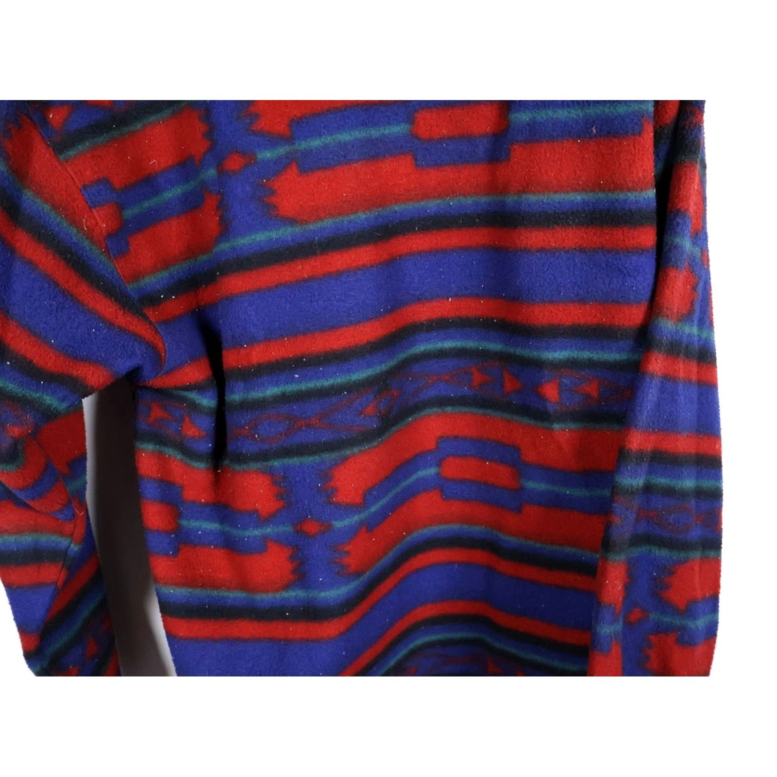 Vintage VINTAGE GARB Oversized Aztec Pattern Fleece Pullover Hoodie Men Medium Red Geometric 90s Tribal Crew Neck Size US M / EU 48-50 / 2 - 7 Thumbnail