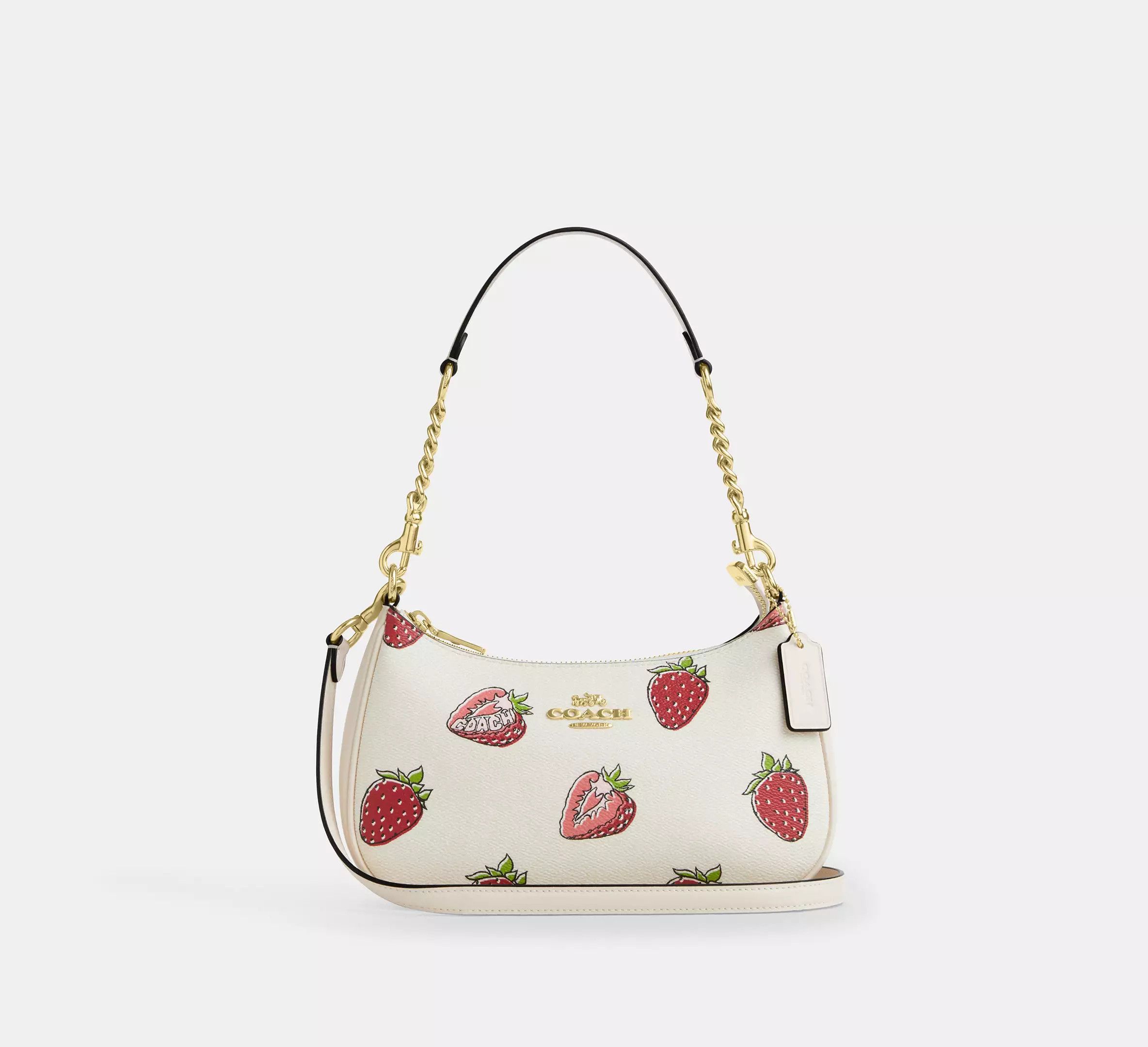 Coach NWT Coach Teri Shoulder Bag With Strawberry Print CAL62 Size ONE SIZE - 9 Thumbnail