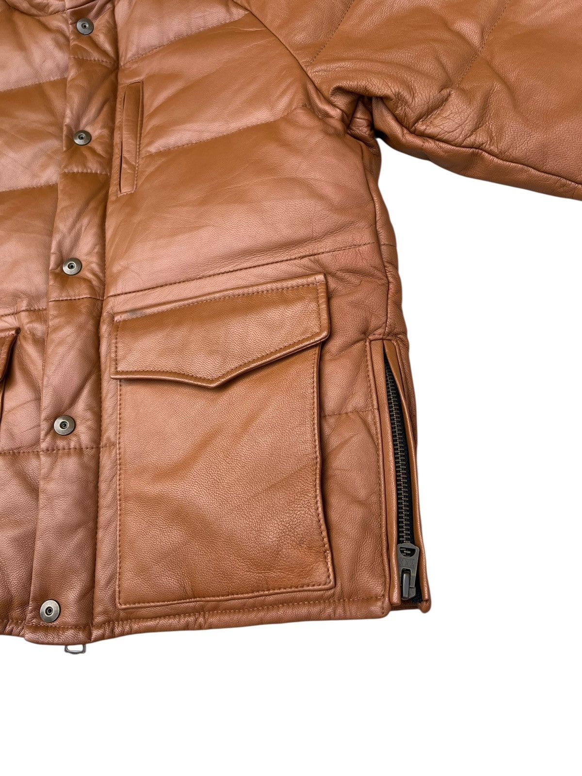 JACKROSE Jackrose Goatskin Leather Down Feather Puffer Jacket Size US M / EU 48-50 / 2 - 12 Thumbnail
