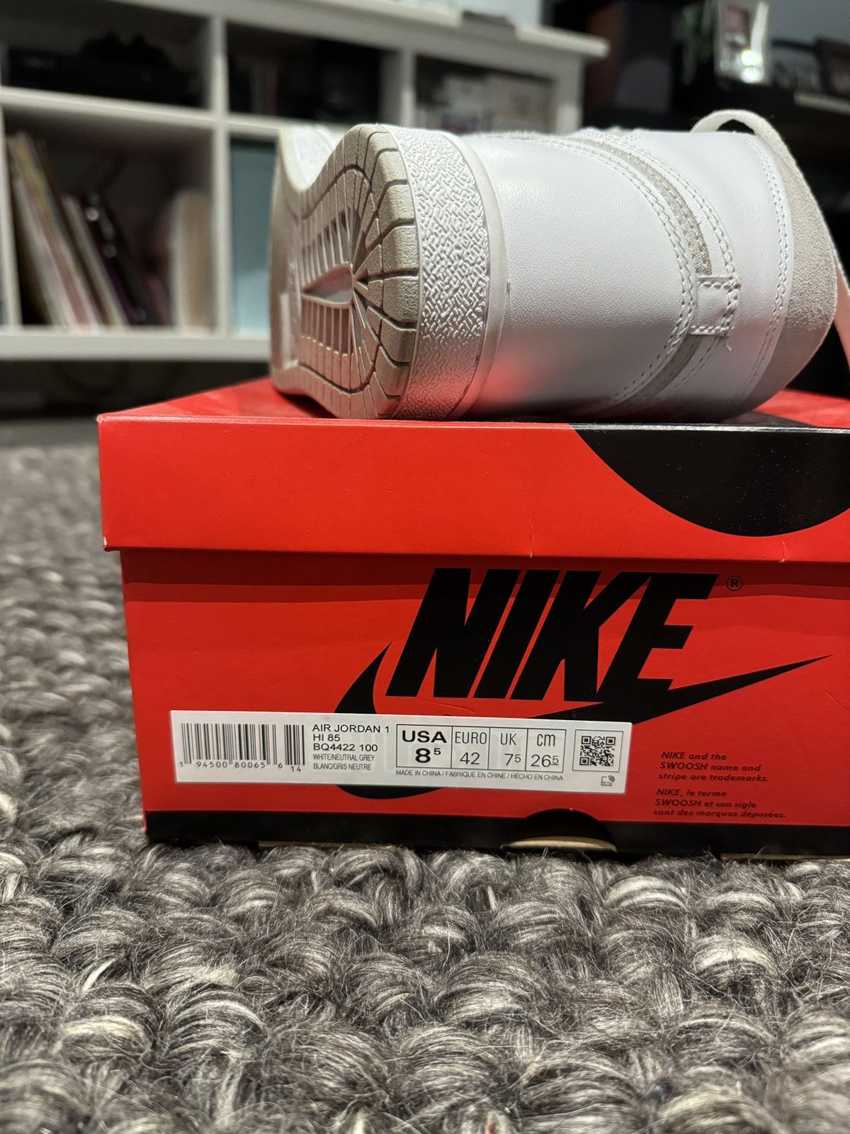 Jordan Brand × Nike AJ 1 85 Hi Neutral Gray Size US 8.5 / EU 41-42 - 10 Thumbnail