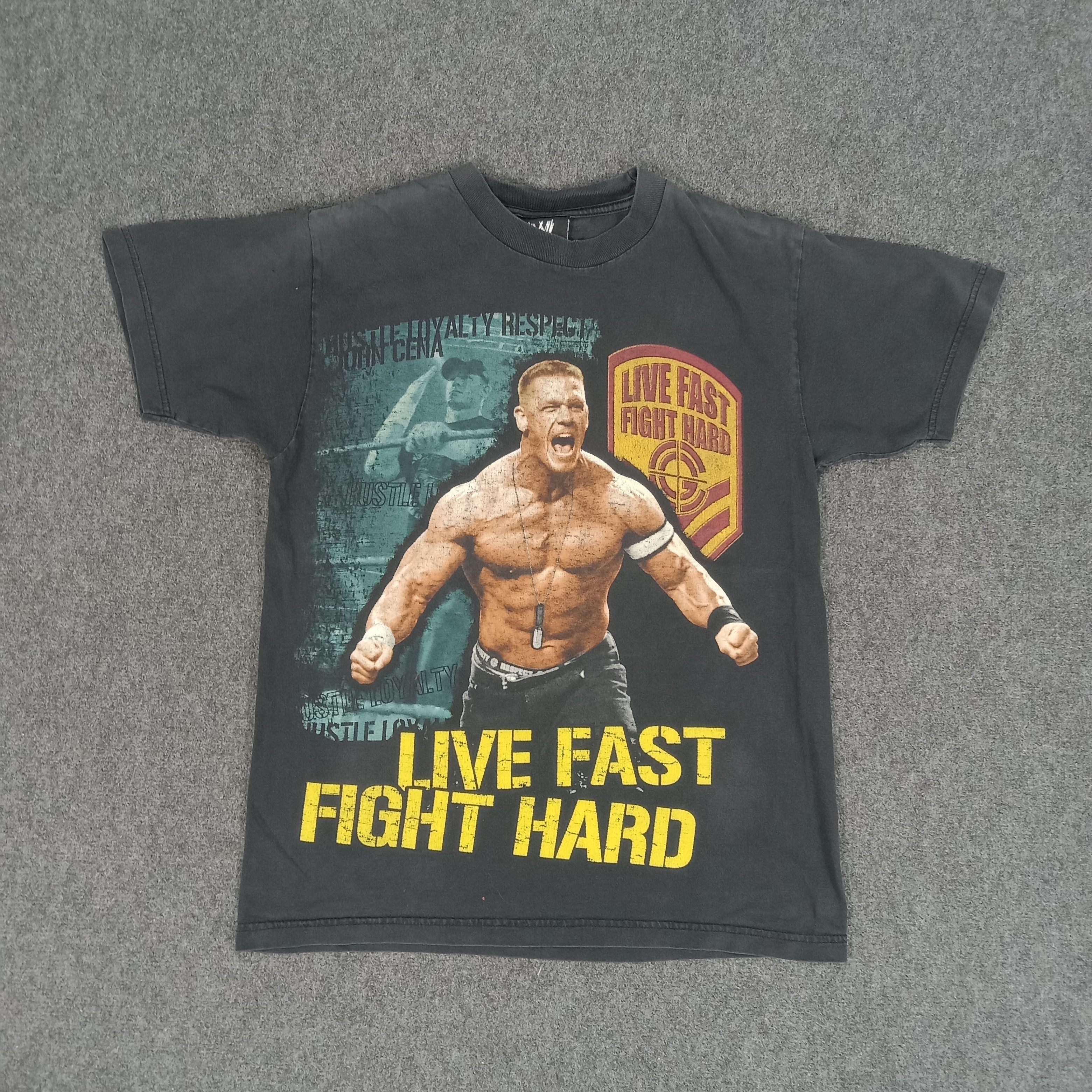 Vintage × WWE × WWF John Cena WWE Live Fast Fight Hard Tshirt Size US M / EU 48-50 / 2 - 1 Thumbnail