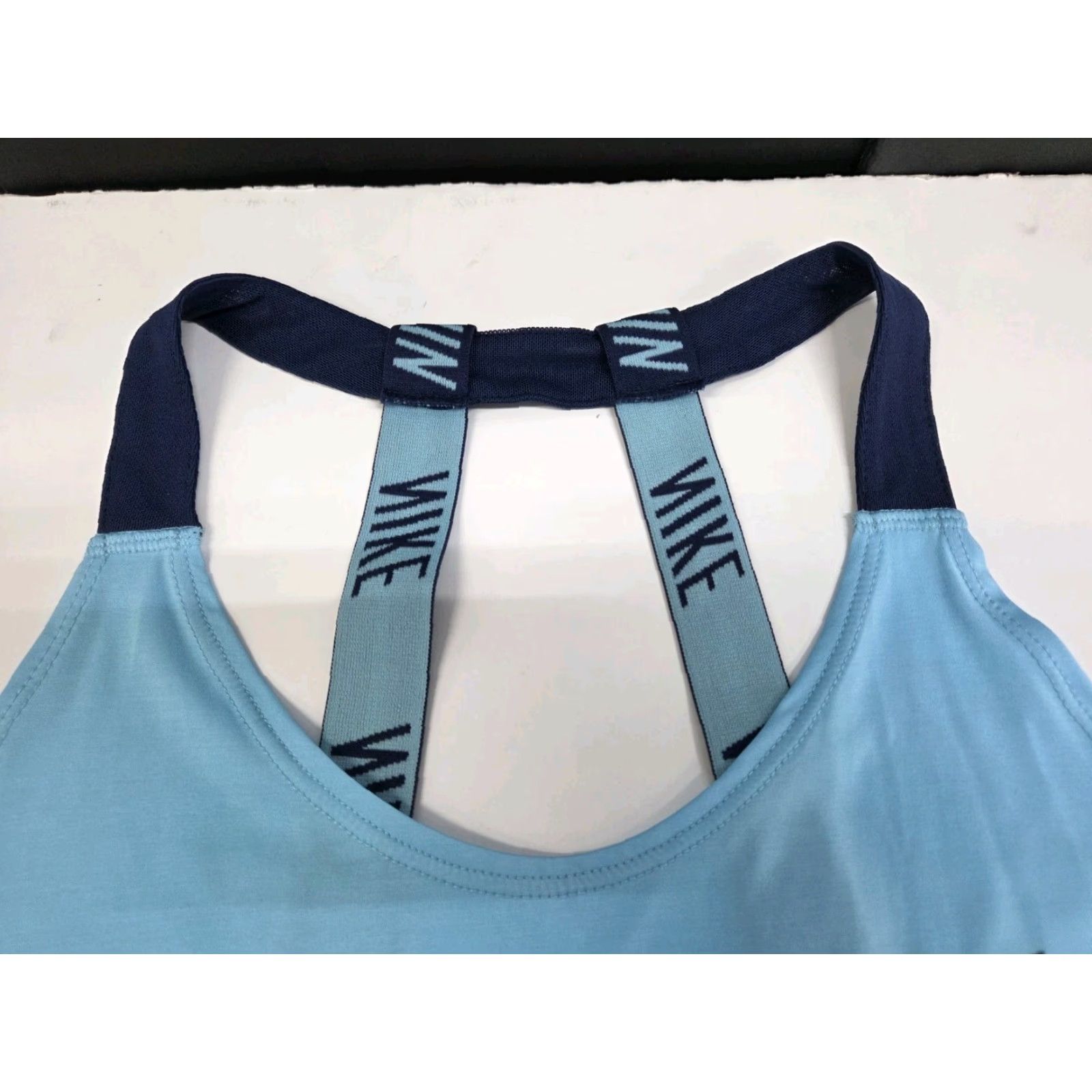 Nike Nike Womens Tank Top Dri-Fit Blue M Sleeveless T Strap Logo Print Activewear Pullover Moisture Wicking Lightweight Breathable Size M / US 6-8 / IT 42-44 - 4 Thumbnail