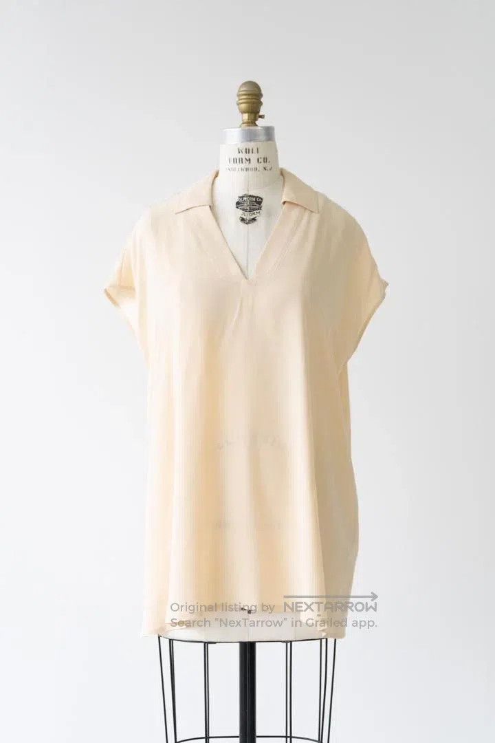 Hermes Hermes Silk Beige Top Size S / US 4 / IT 40 - 1 Thumbnail