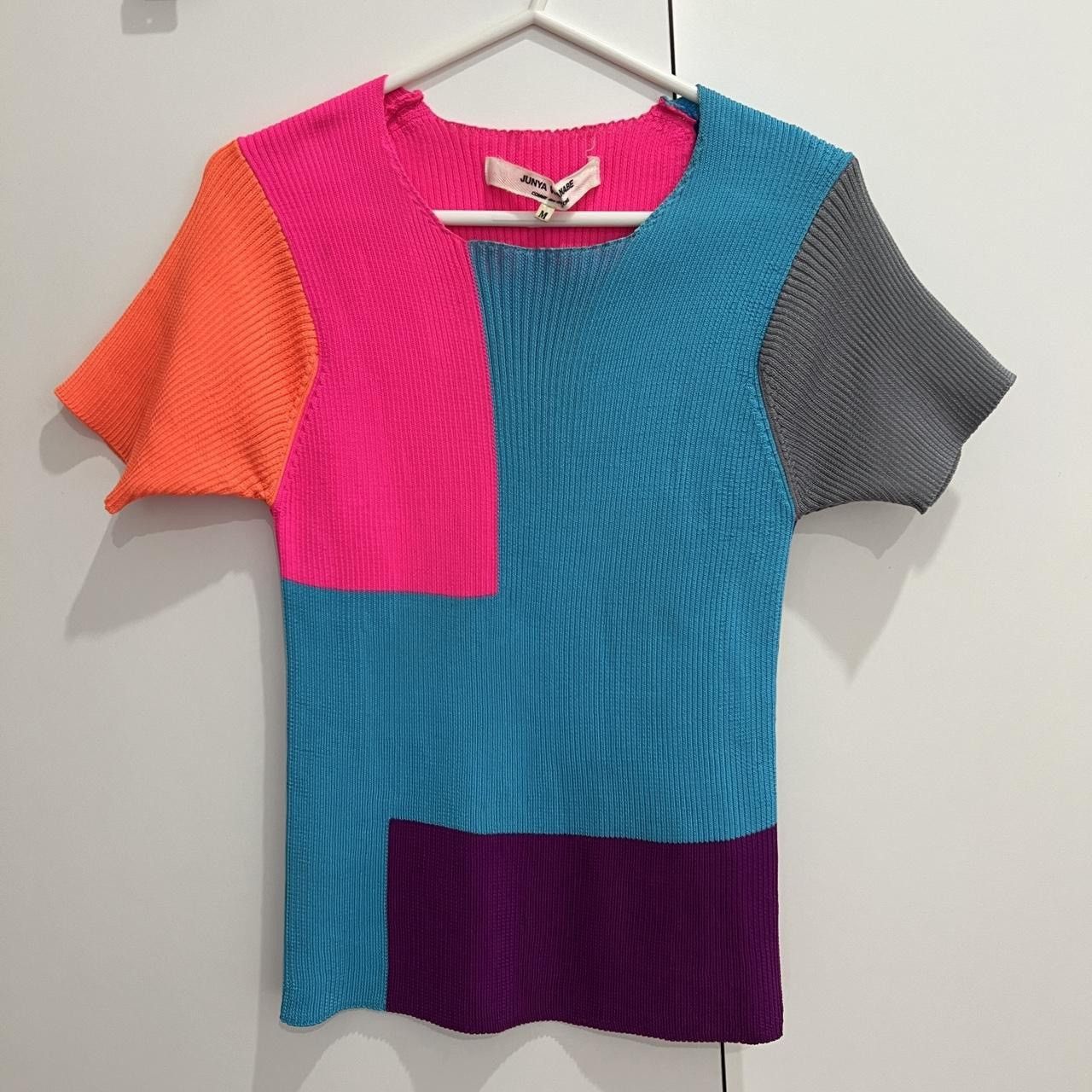 Comme des Garcons × Junya Watanabe Vintage Colour block knit t-shirt Size M / US 6-8 / IT 42-44 - 1 Thumbnail
