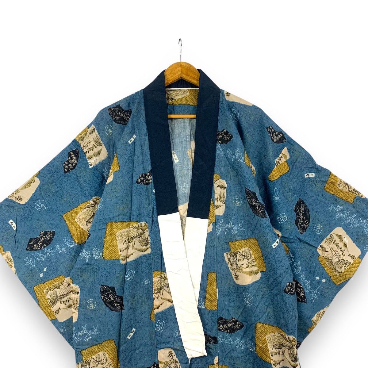 Japanese Brand Vintage 80’ KIMONO JAPAN DRAGON Temple Nature Coat Cape Size XXL / US 16-18 / IT 52-54 - 2 Thumbnail
