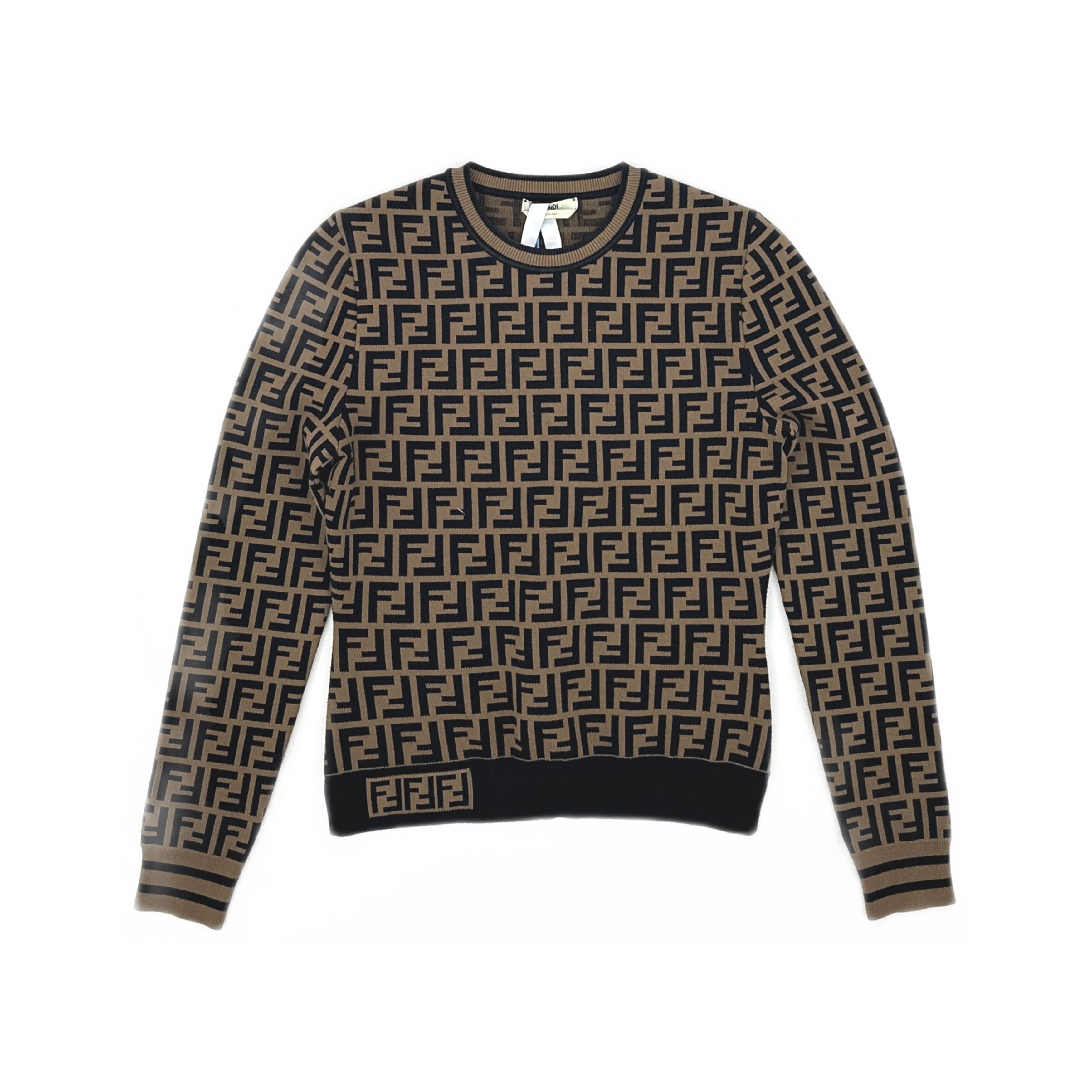 Fendi Fendi FF Pattern Crewneck Sweater Size 40 Size S / US 4 / IT 40 - 1 Thumbnail