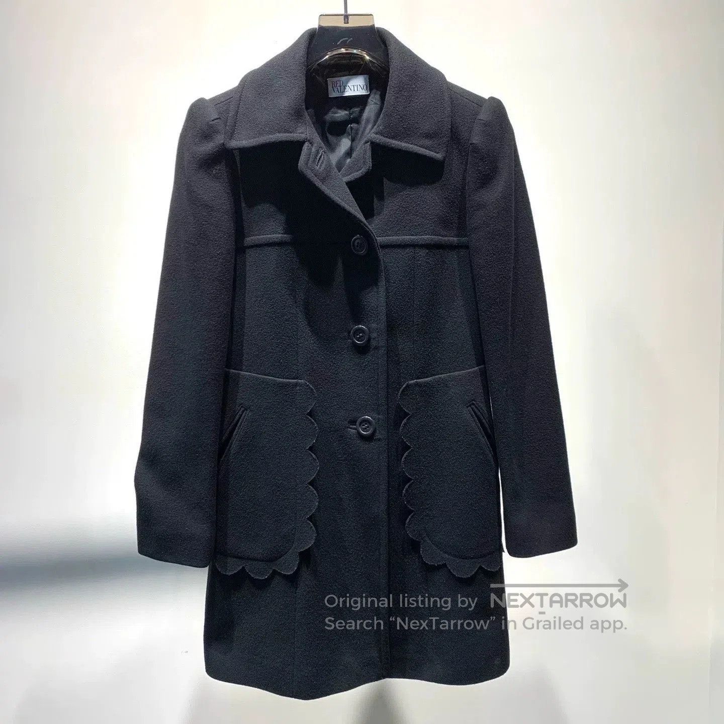 Valentino Valentino Black Wool Coat. Size S / US 4 / IT 40 - 1 Thumbnail