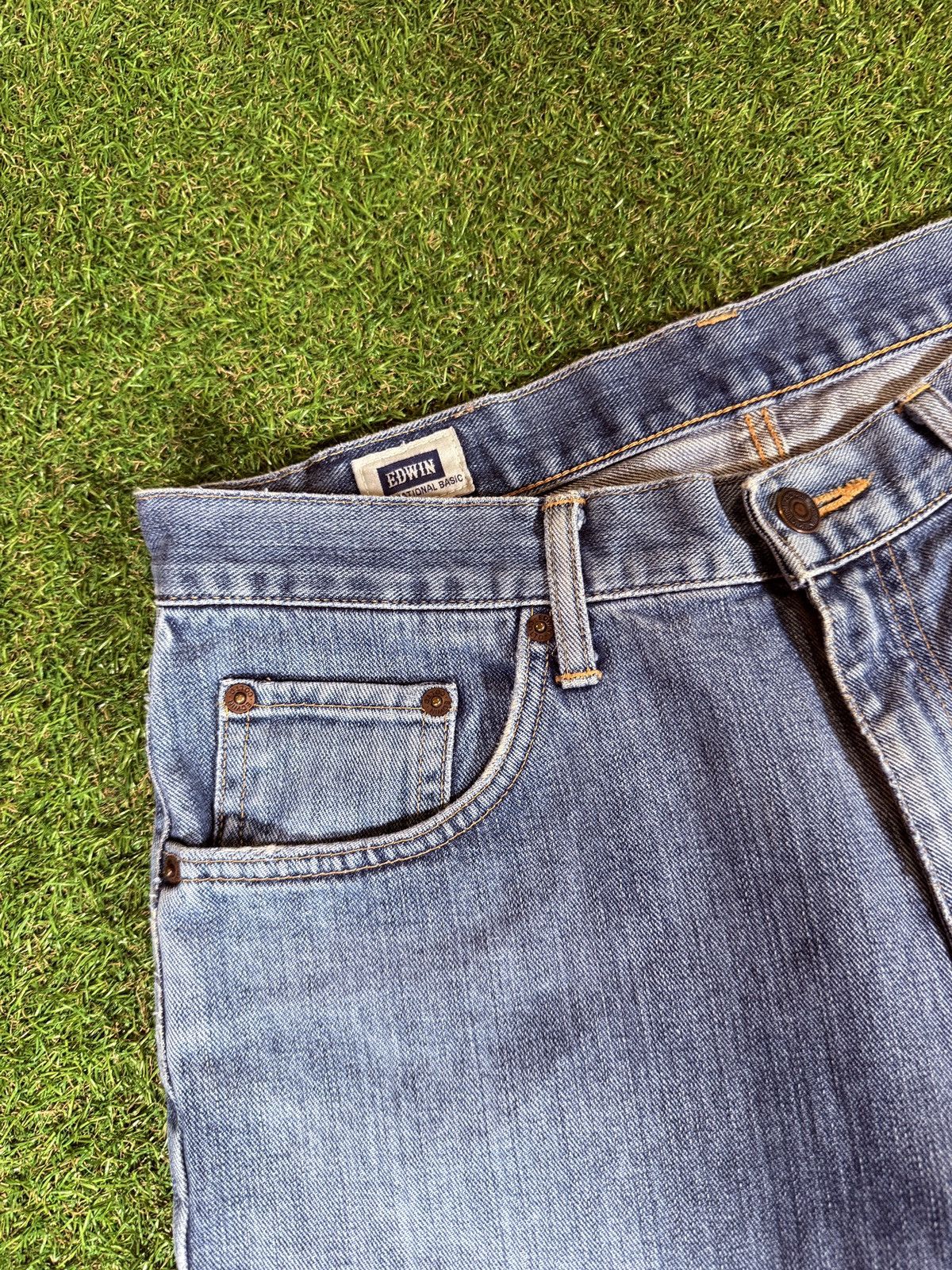 Edwin EDWIN International Basic Jeans Light Wash Straight Fit Size US 34 / EU 50 - 6 Thumbnail