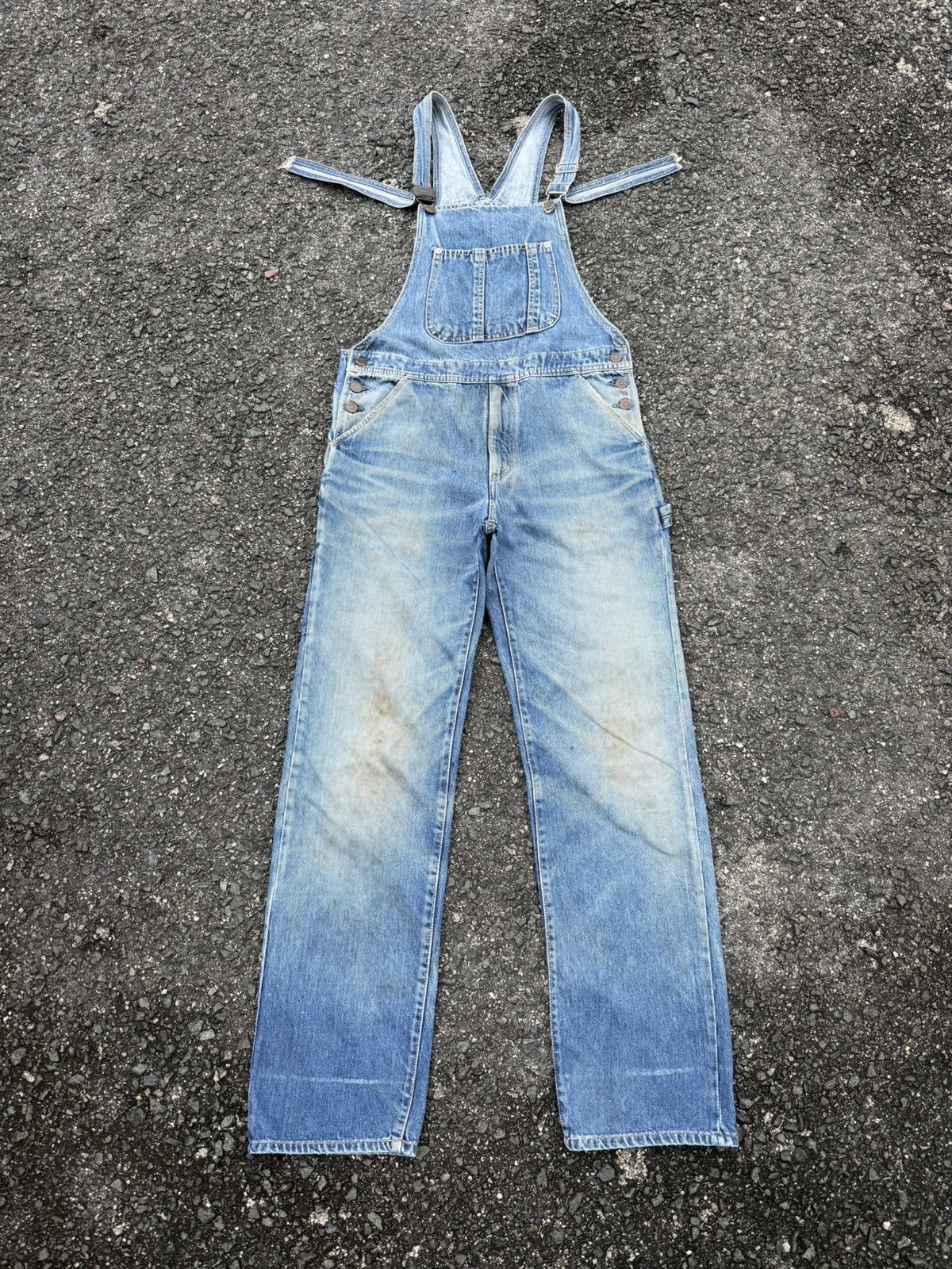 Johnbull VINTAGE 90' JOHN BULL OVERALL RUSTY DENIM JEAN PANTS Size US 34 / EU 50 - 1 Thumbnail